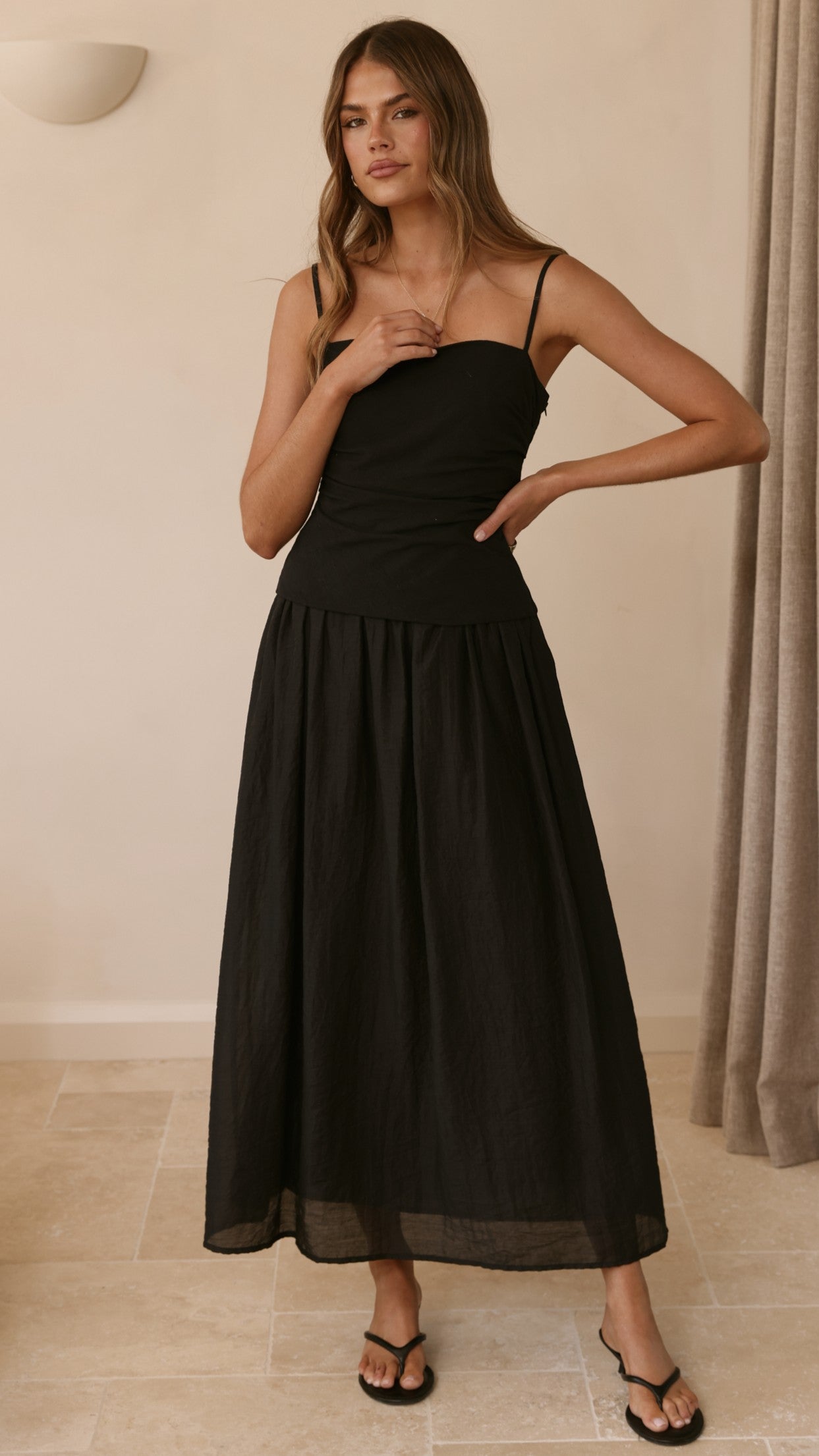 Valentina Maxi Dress - Black - Billy J