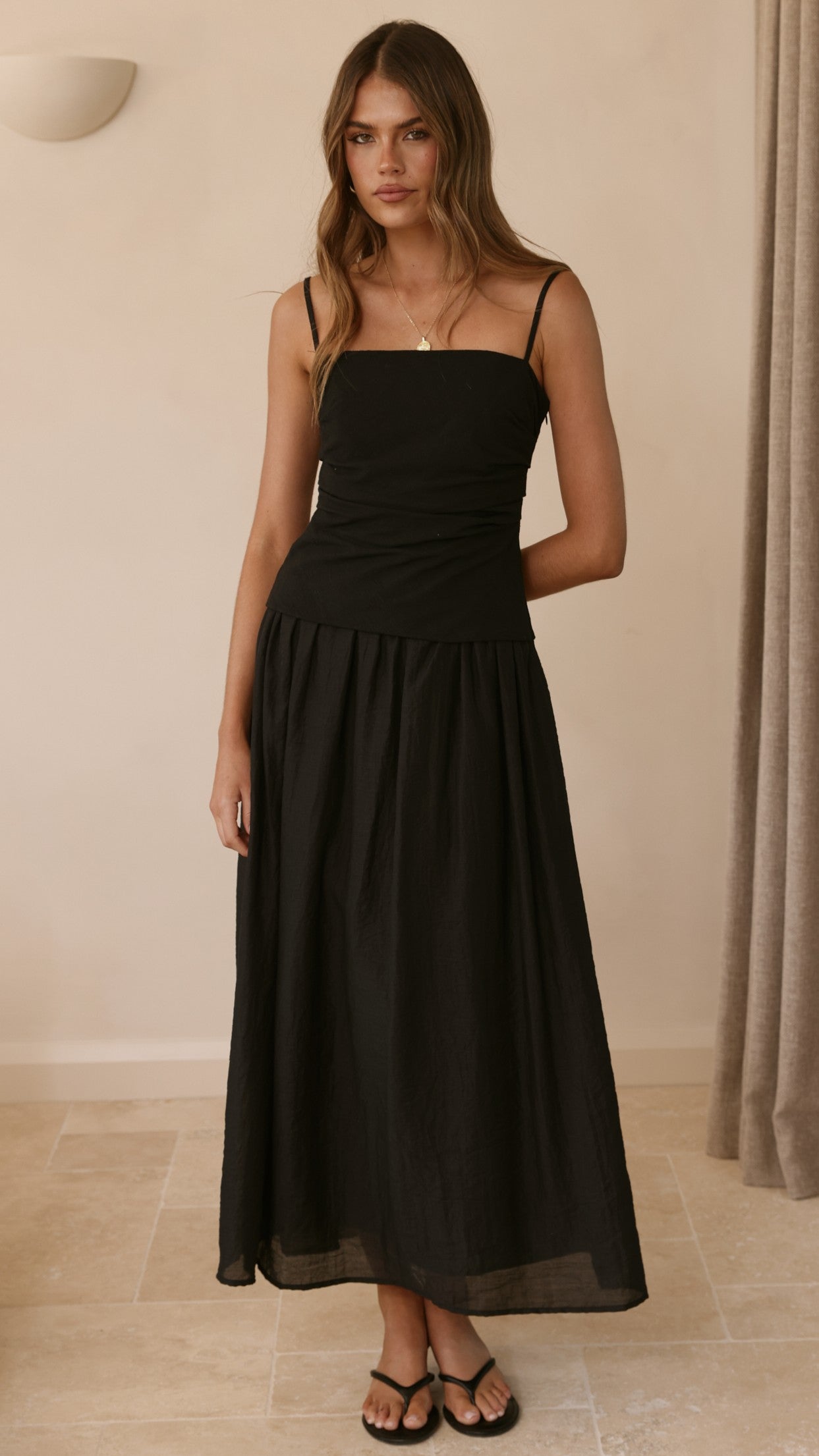 Valentina Maxi Dress - Black - Billy J