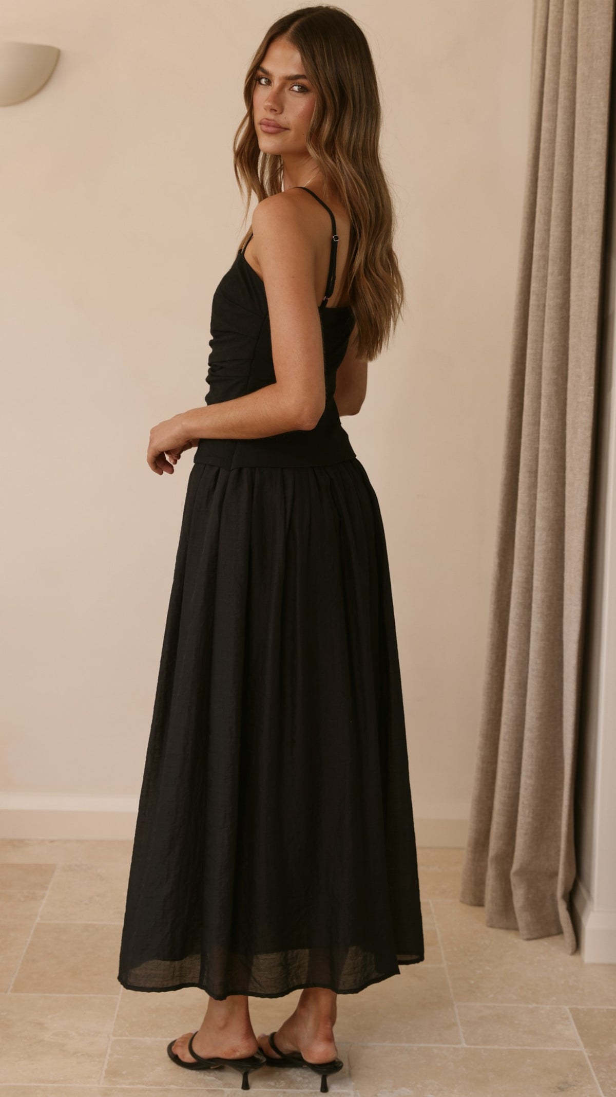Valentina Maxi Dress - Black - Billy J