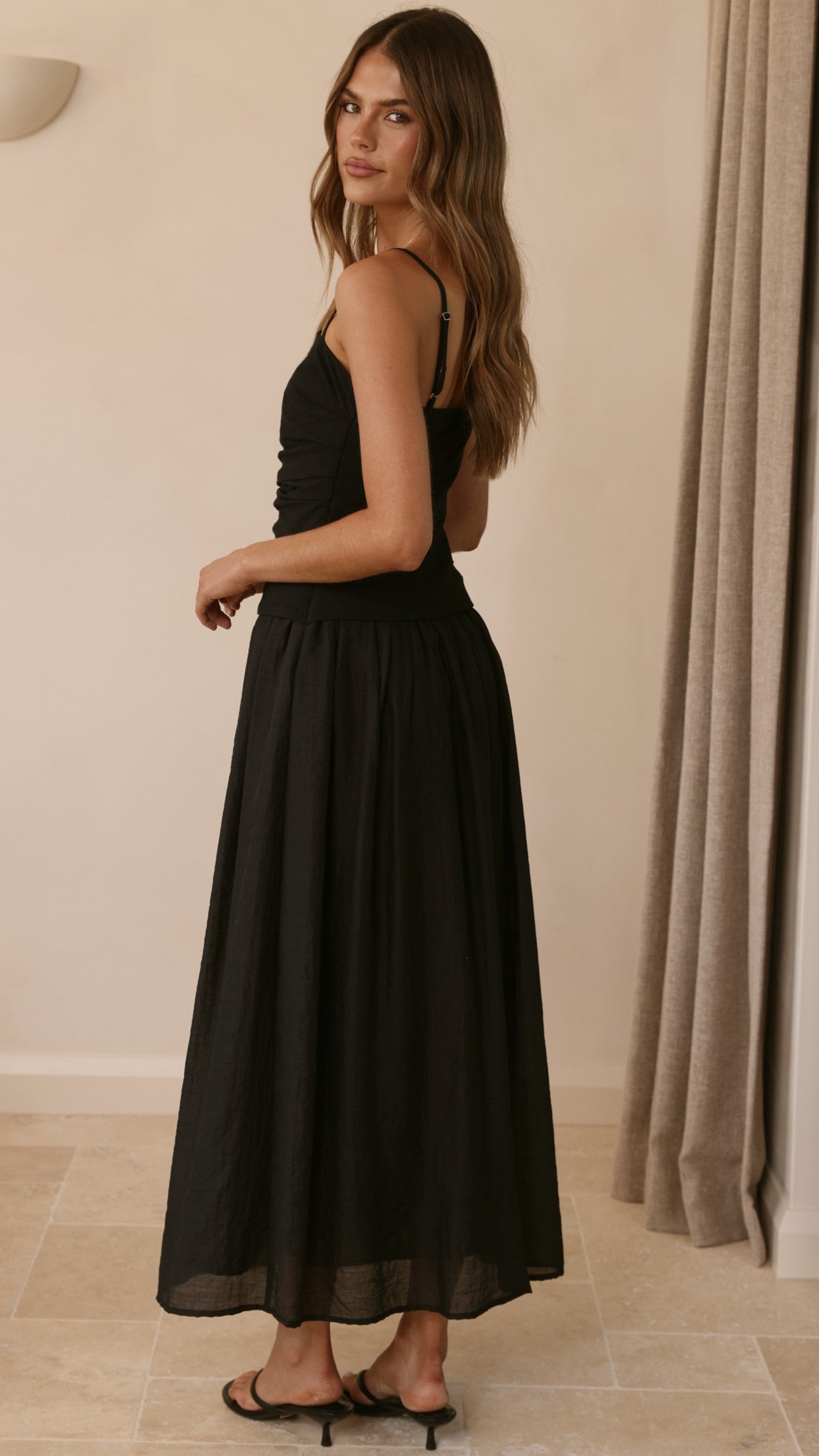 Valentina Maxi Dress - Black - Billy J