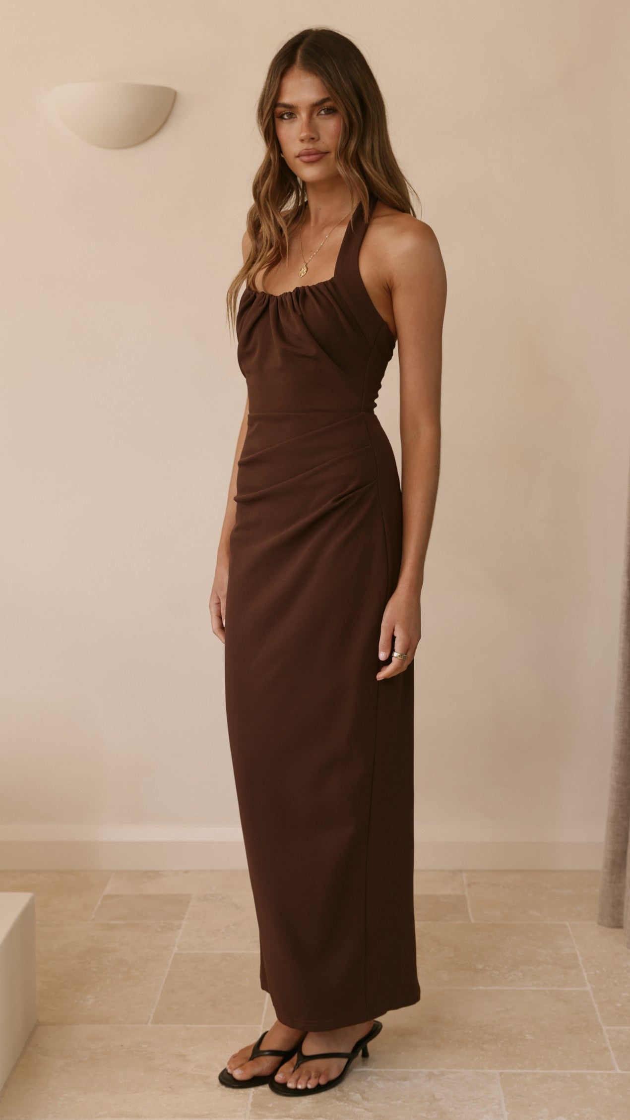 Dita Maxi Dress - Chocolate - Billy J