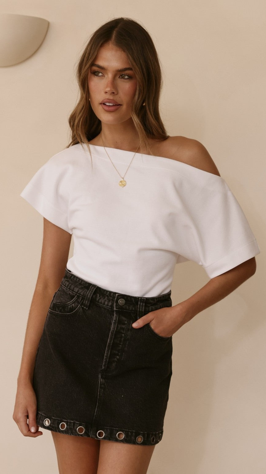 Rollas High Line Mini Skirt - Black Sand Eyelet - Billy J