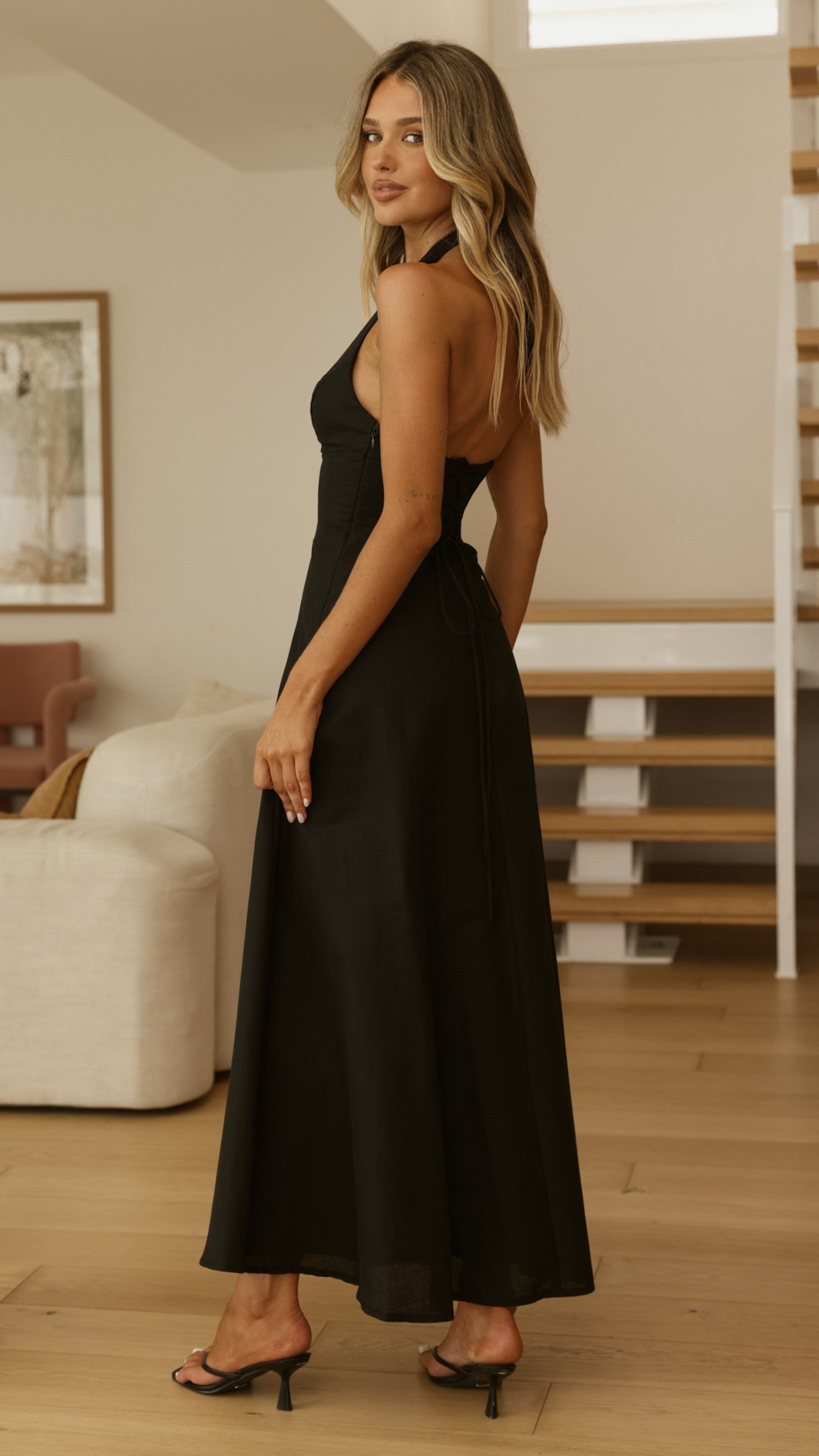 Skye Maxi Dress - Black - Billy J