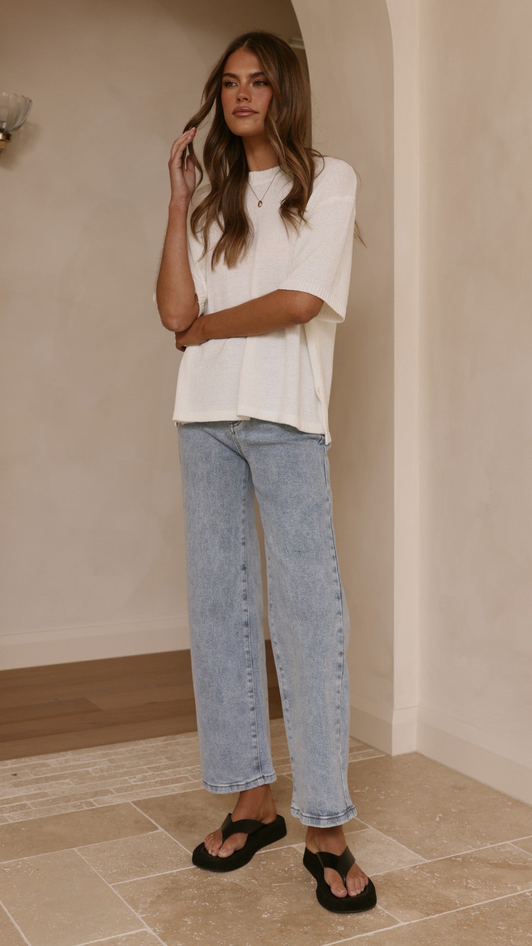Vinnie Straight Leg Jeans - Light Blue - Billy J