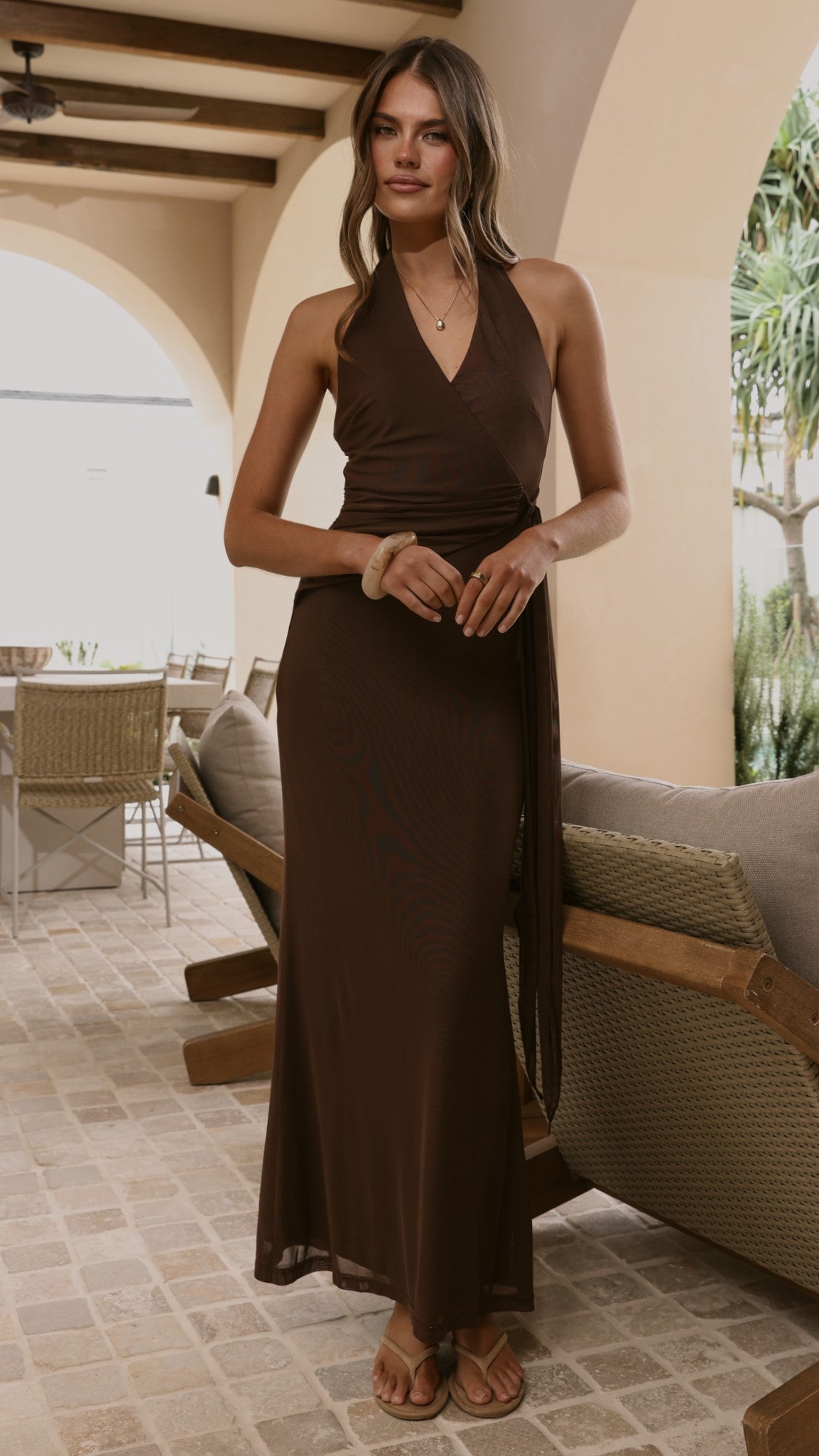 Joslin Maxi Dress - Chocolate - Billy J