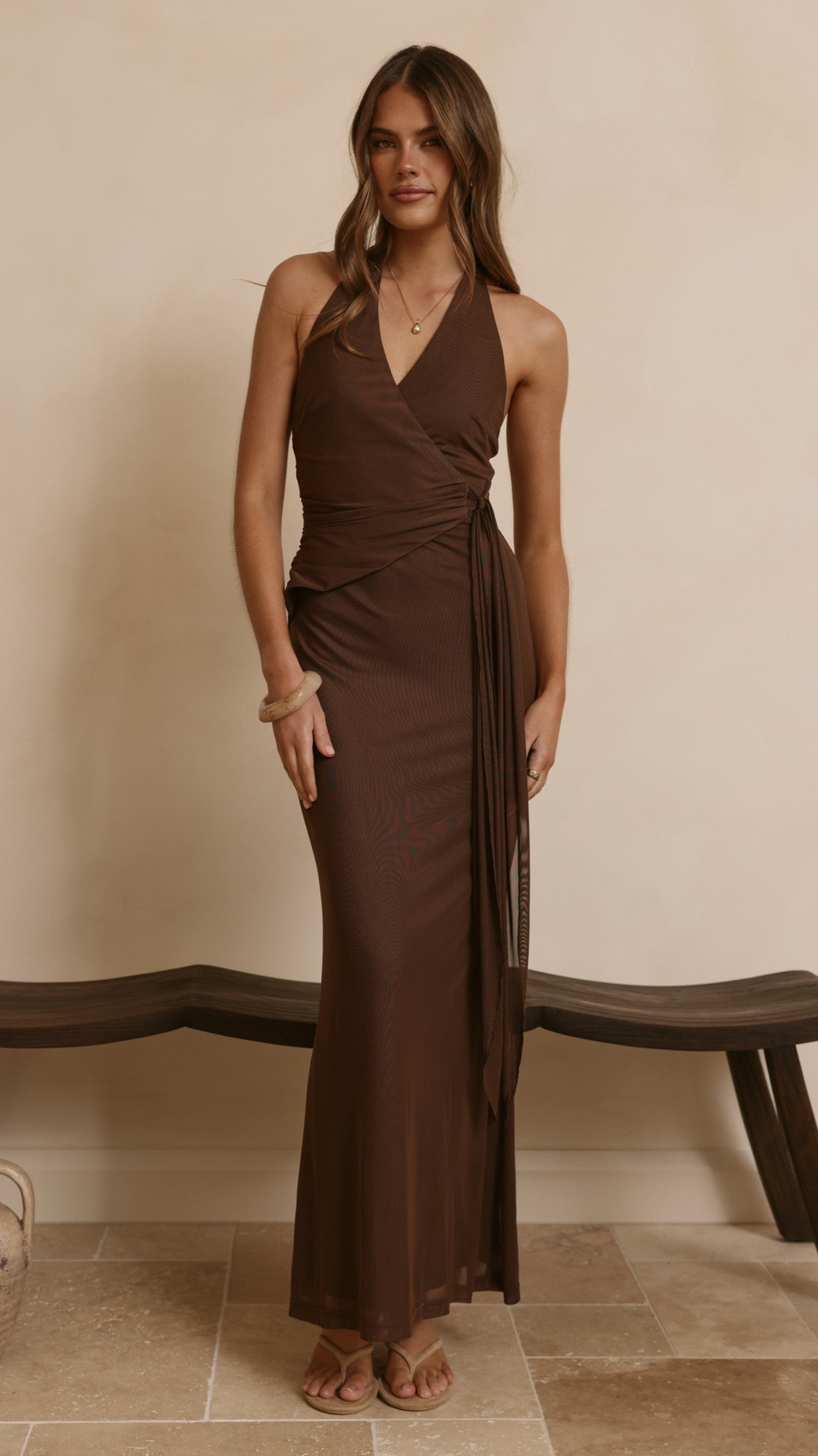 Joslin Maxi Dress - Chocolate - Billy J