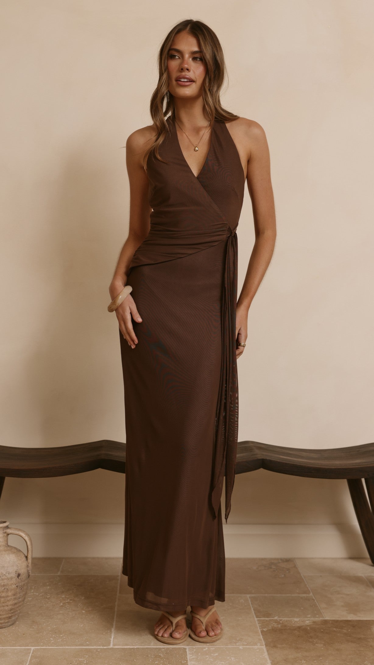 Joslin Maxi Dress - Chocolate - Billy J