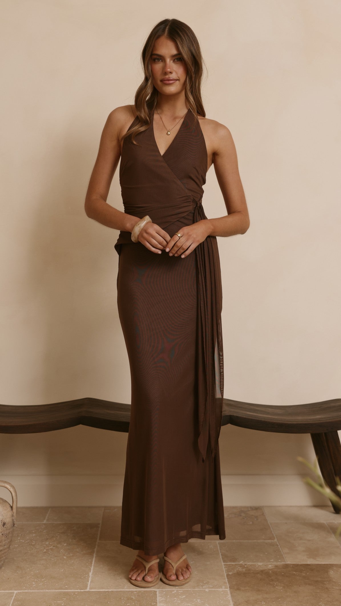 Joslin Maxi Dress - Chocolate - Billy J