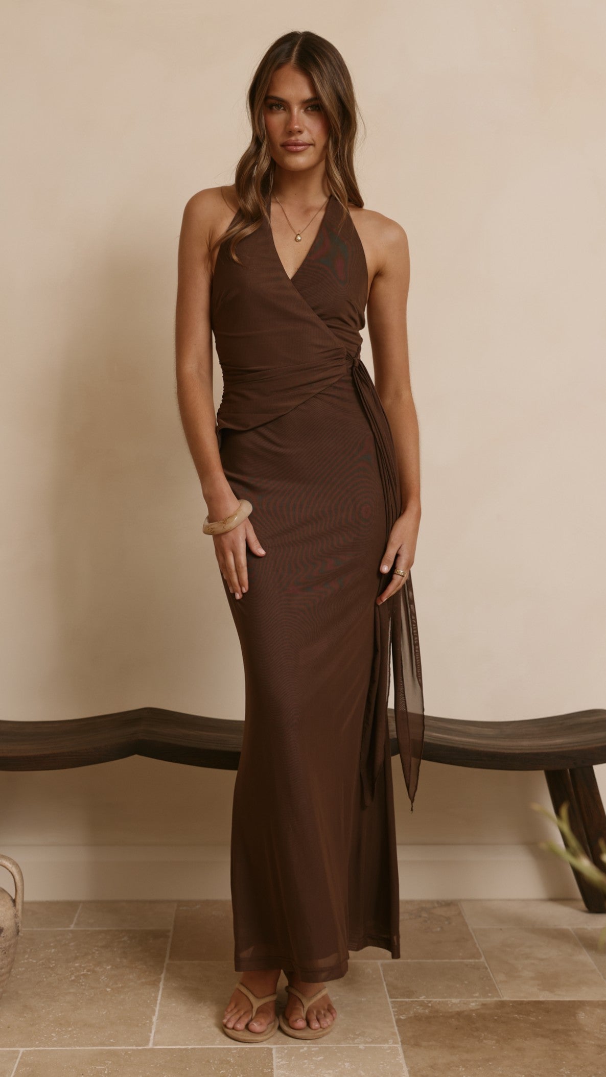 Joslin Maxi Dress - Chocolate - Billy J