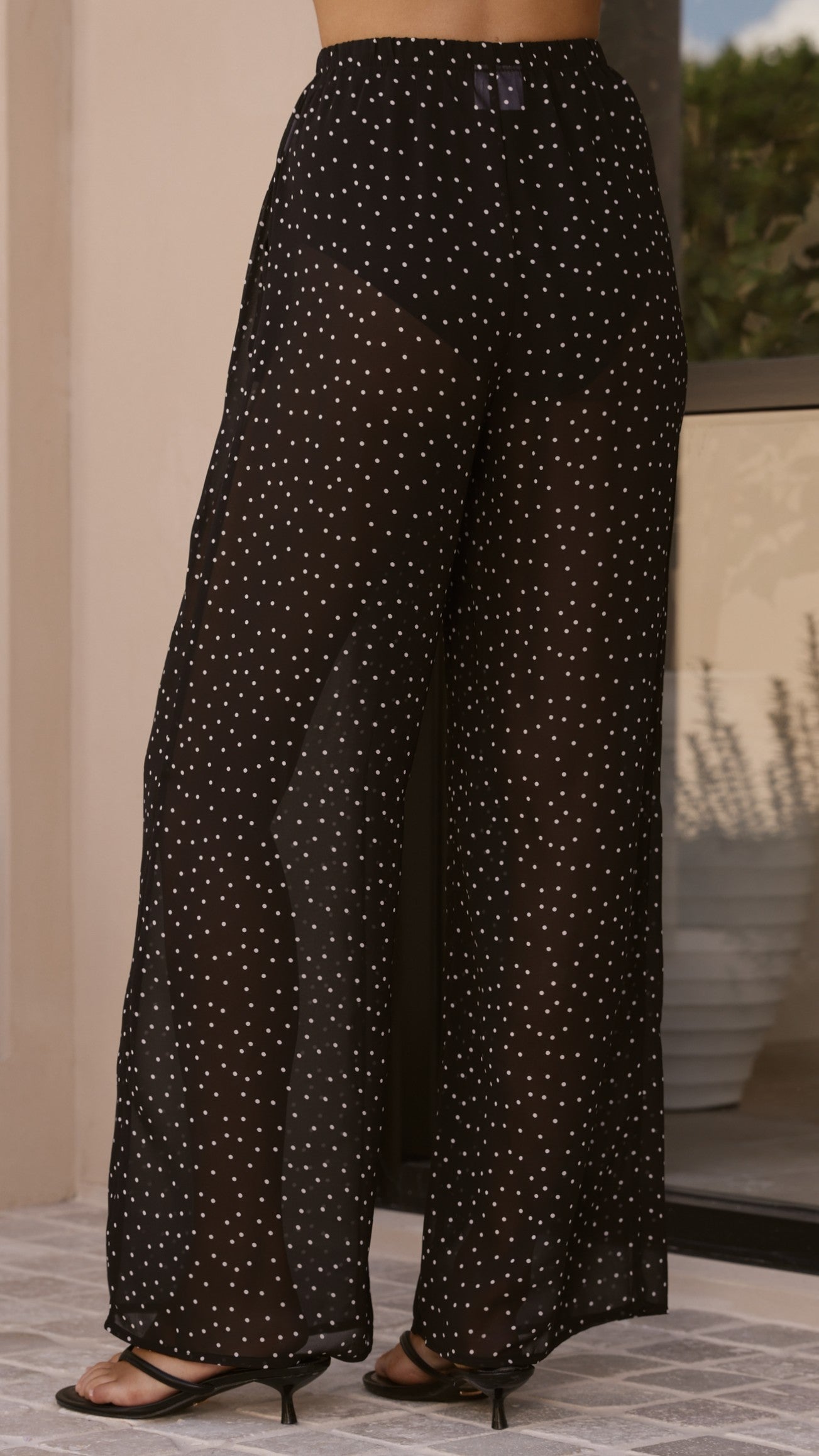 Zavier Oversized T-Shirt and Polka Dot Pants Set - White/Black - Billy J