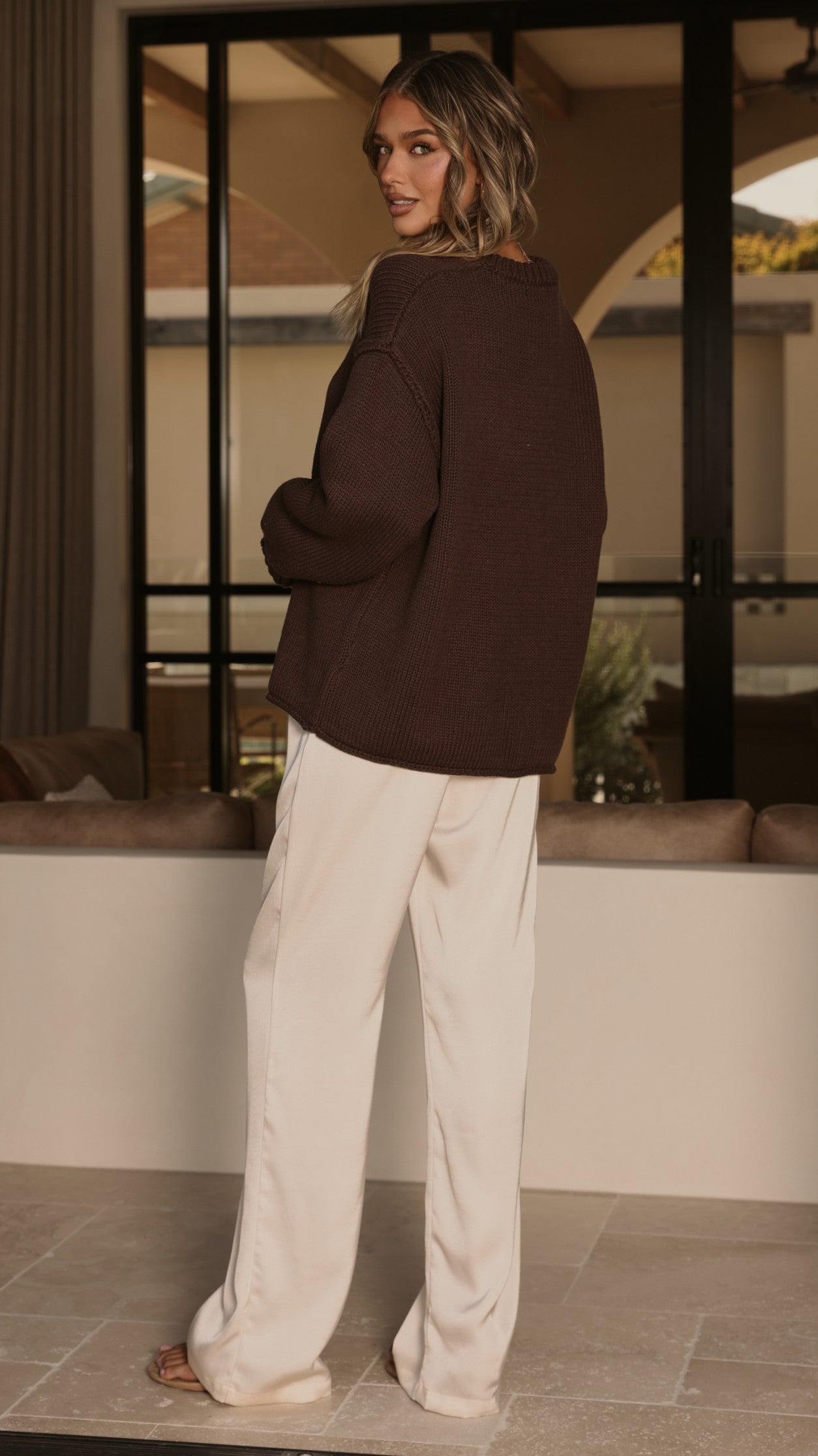 Hayden Knit Jumper - Chocolate - Billy J
