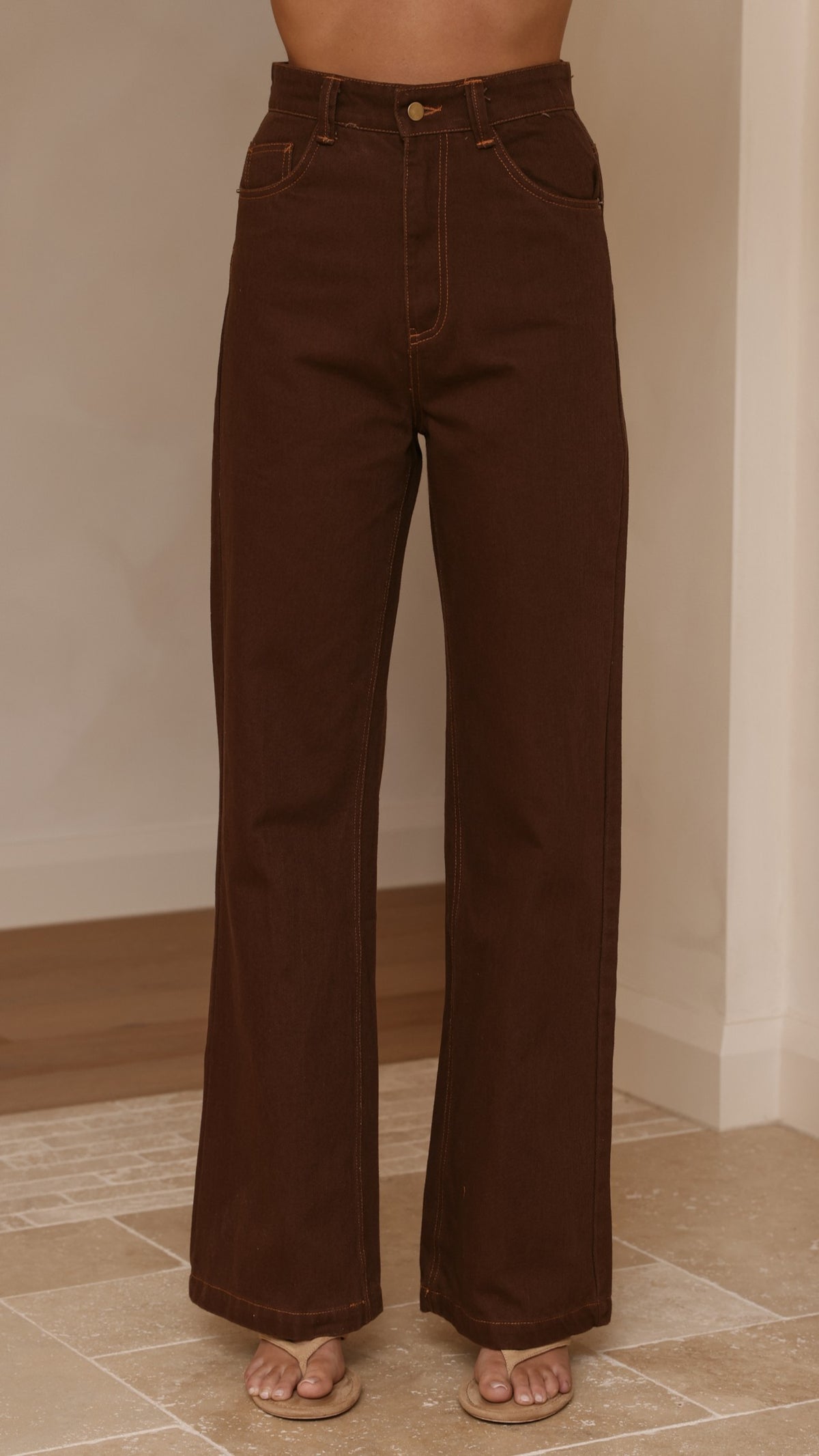 Badru Straight Leg Jeans - Chocolate Denim - Billy J