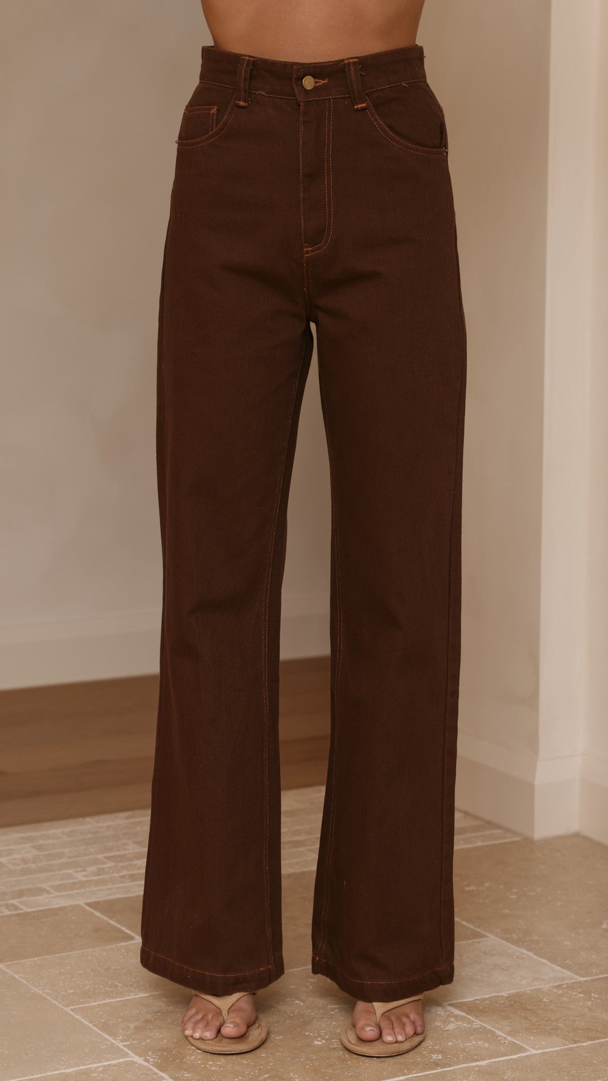 Badru Straight Leg Jeans - Chocolate Denim - Billy J