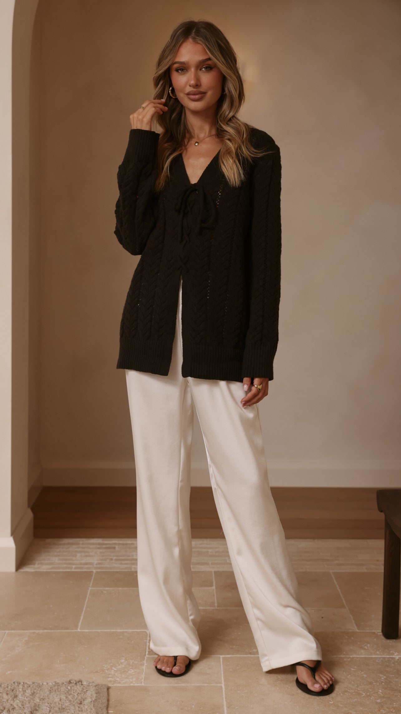 Georgia Knit Top - Black - Billy J