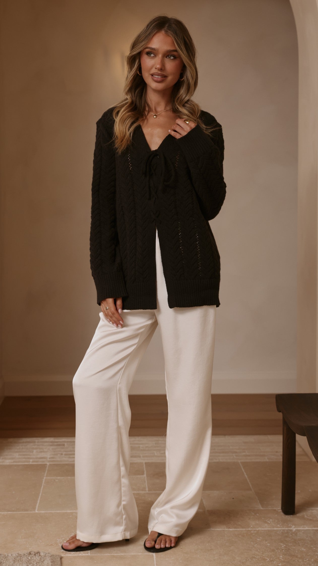 Georgia Knit Top - Black - Billy J