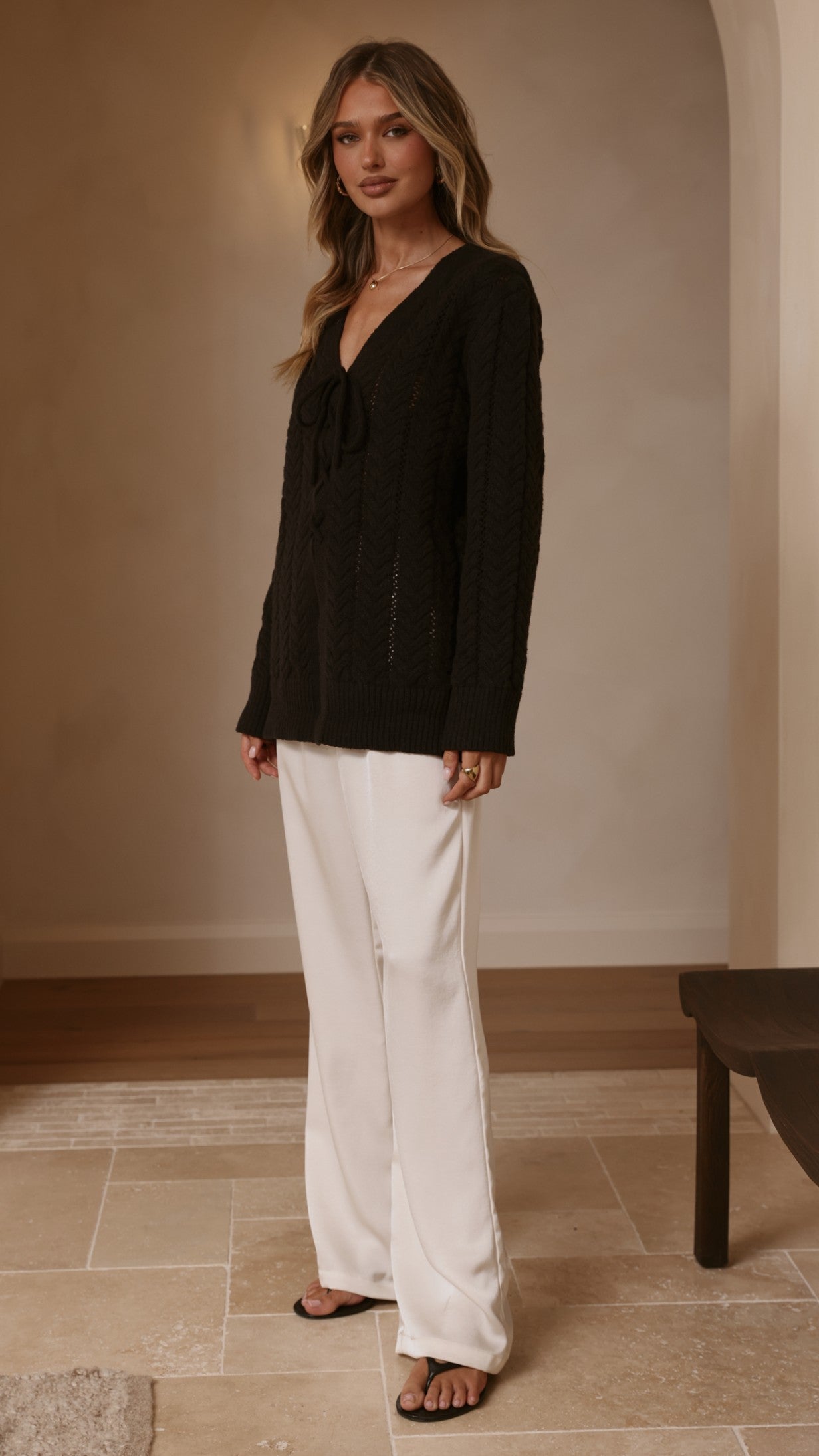 Georgia Knit Top - Black - Billy J