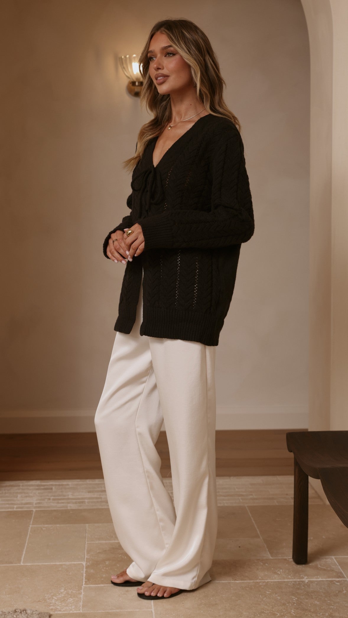 Georgia Knit Top - Black - Billy J