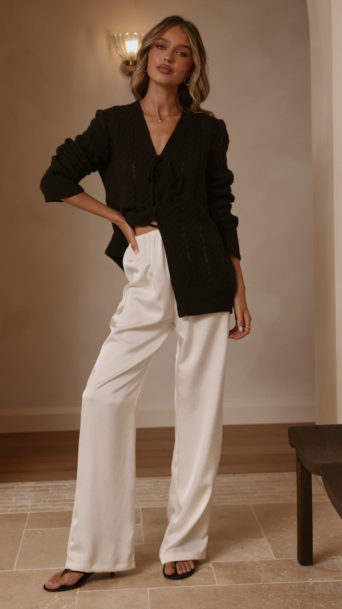 Georgia Knit Top - Black - Billy J