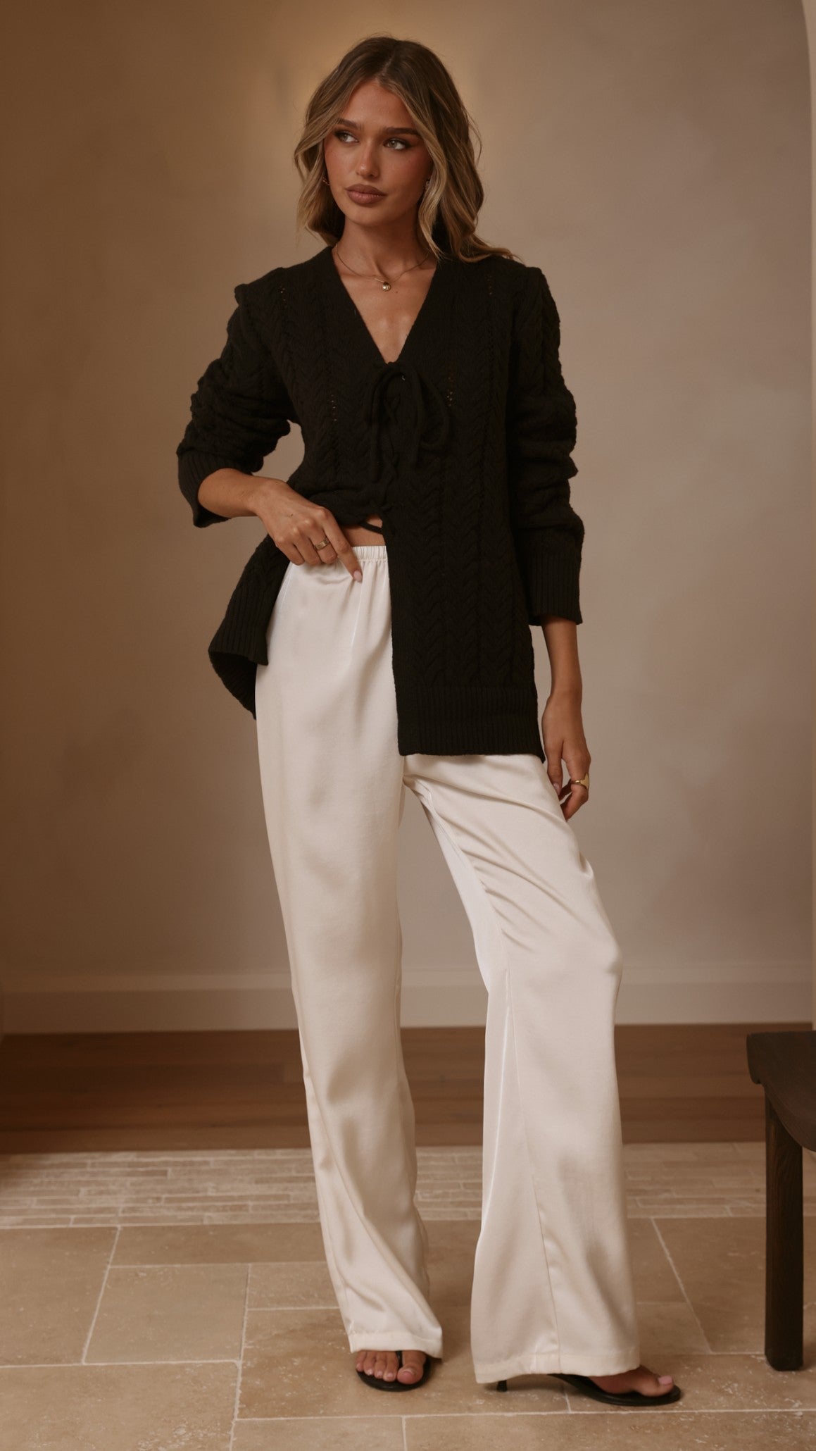 Georgia Knit Top - Black - Billy J