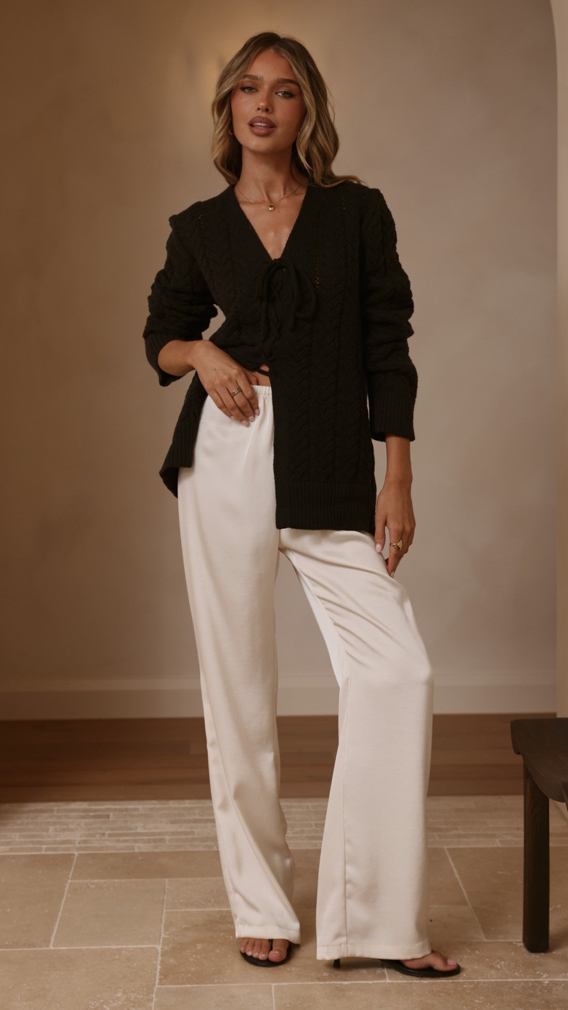 Georgia Knit Top - Black - Billy J