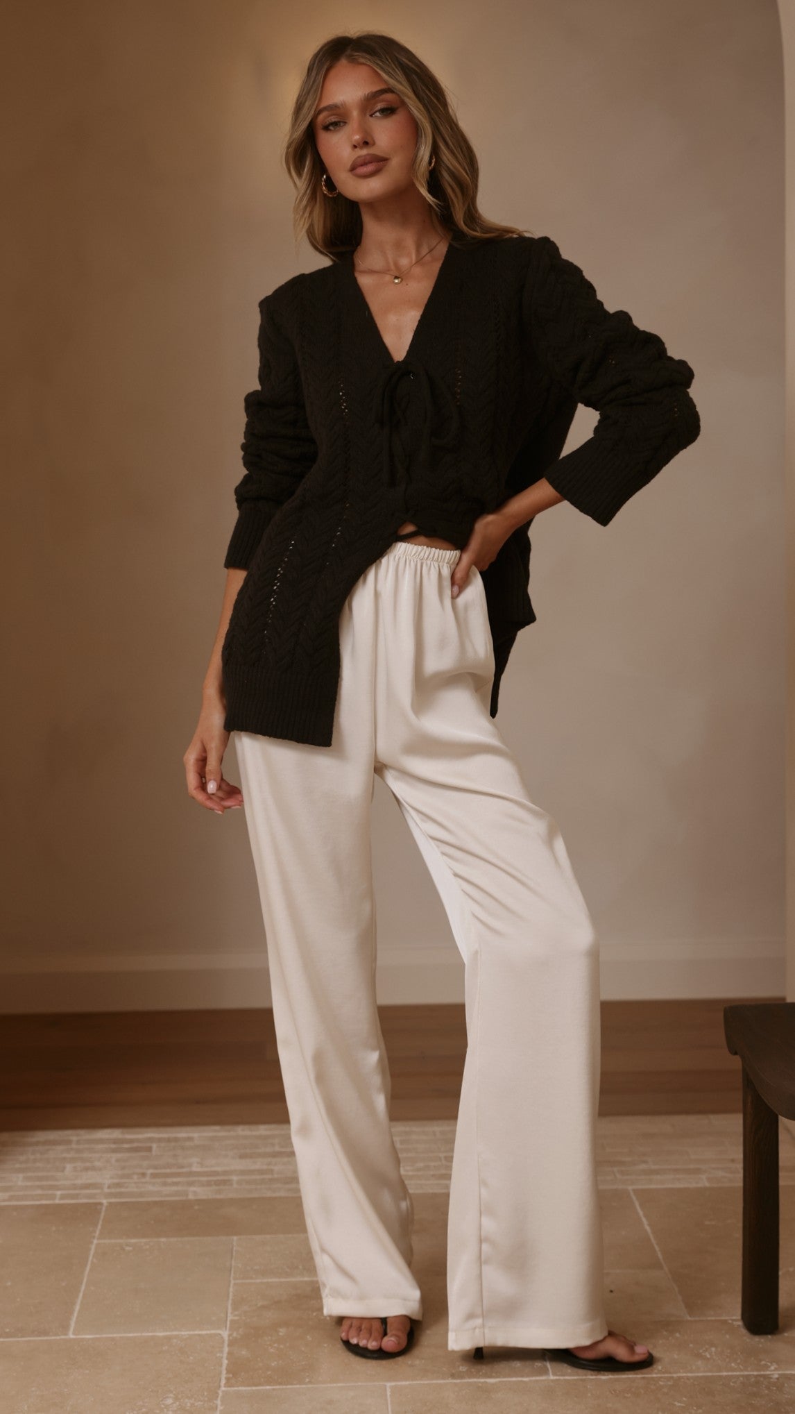 Georgia Knit Top - Black - Billy J
