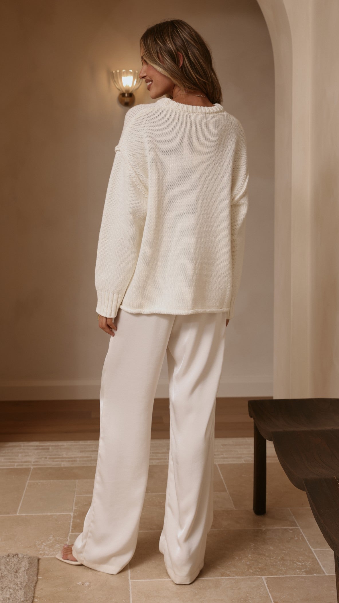 Hayden Knit Jumper - White - Billy J