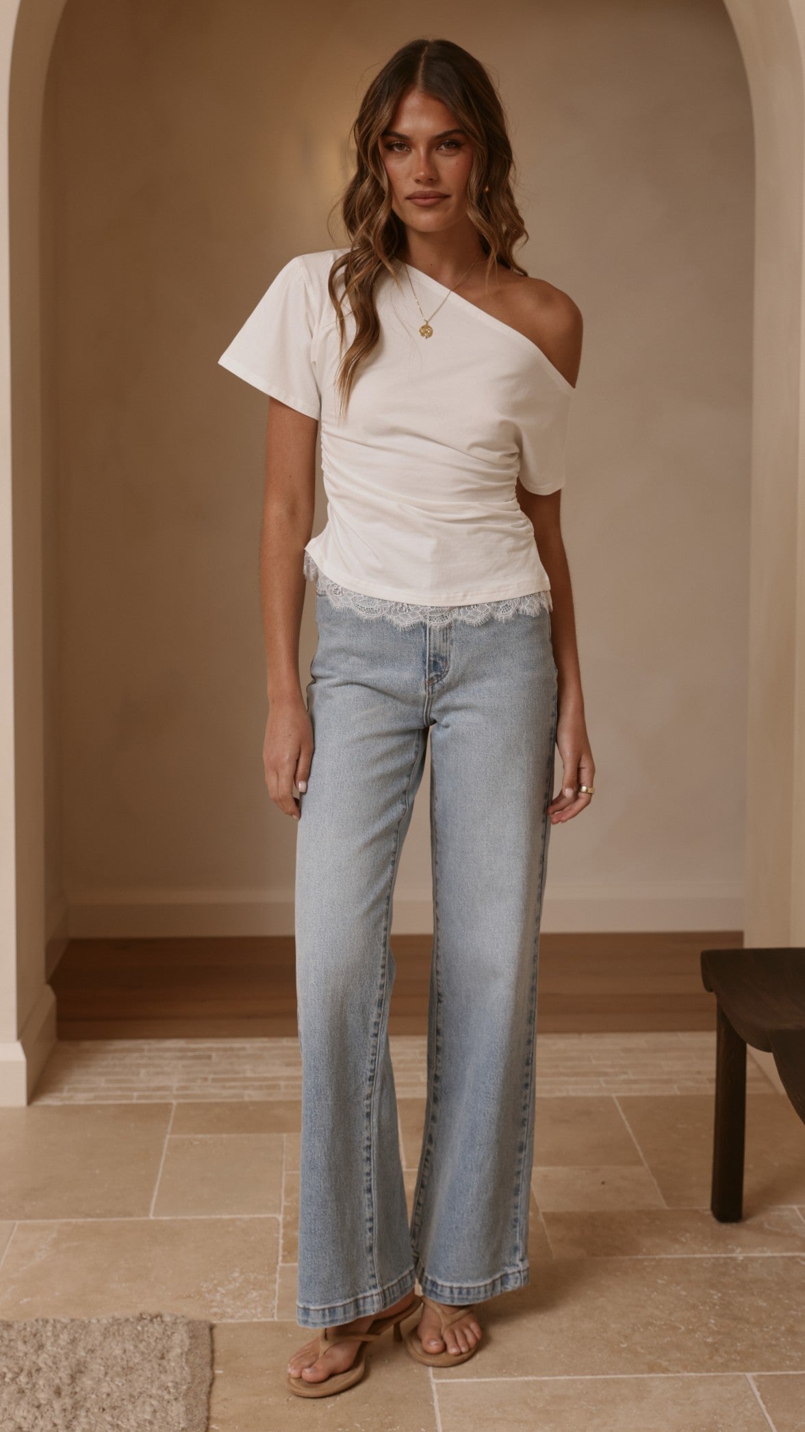 Tallie Lace Top - White - Billy J