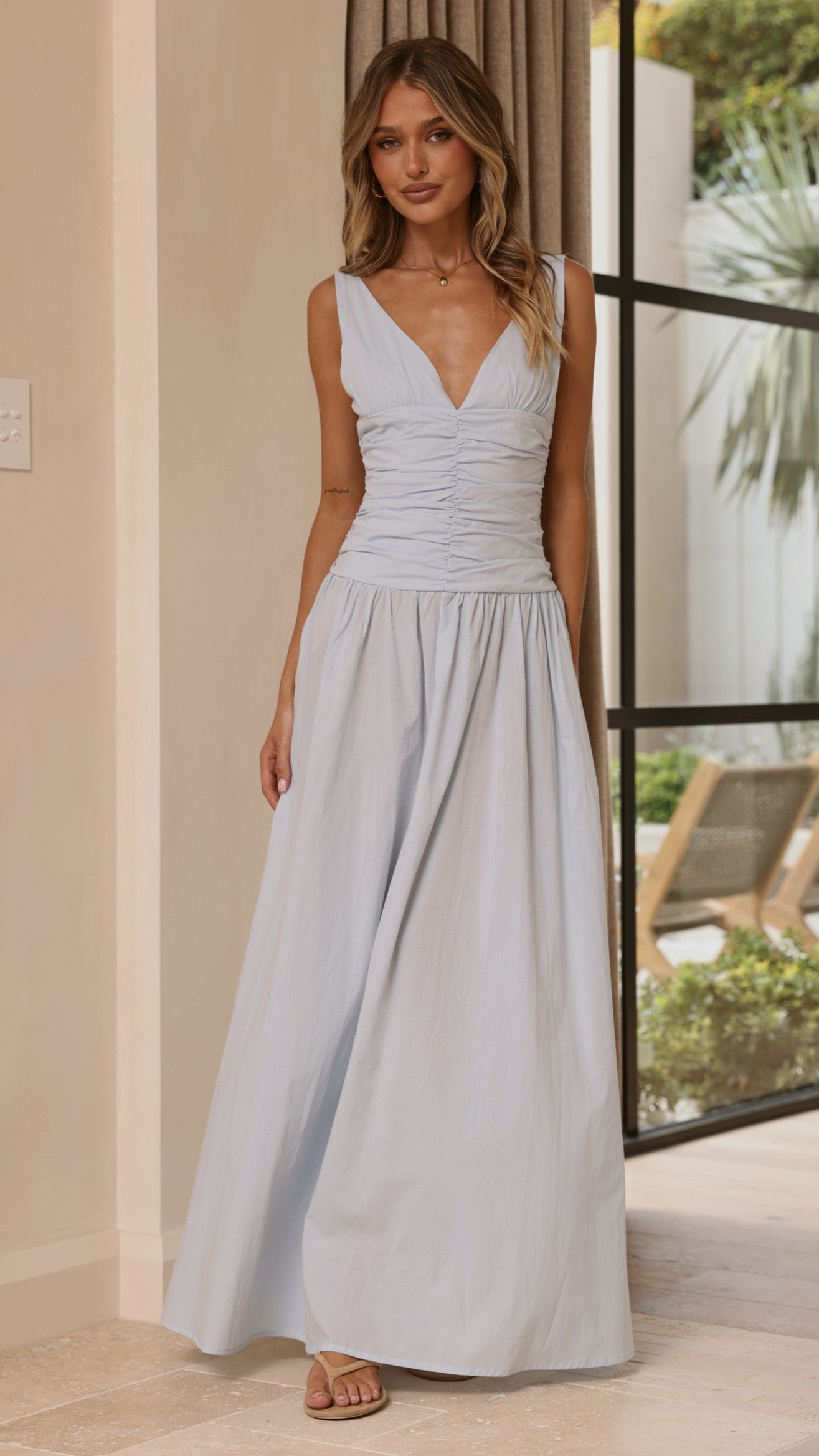 Sanya Maxi Dress - Blue - Billy J