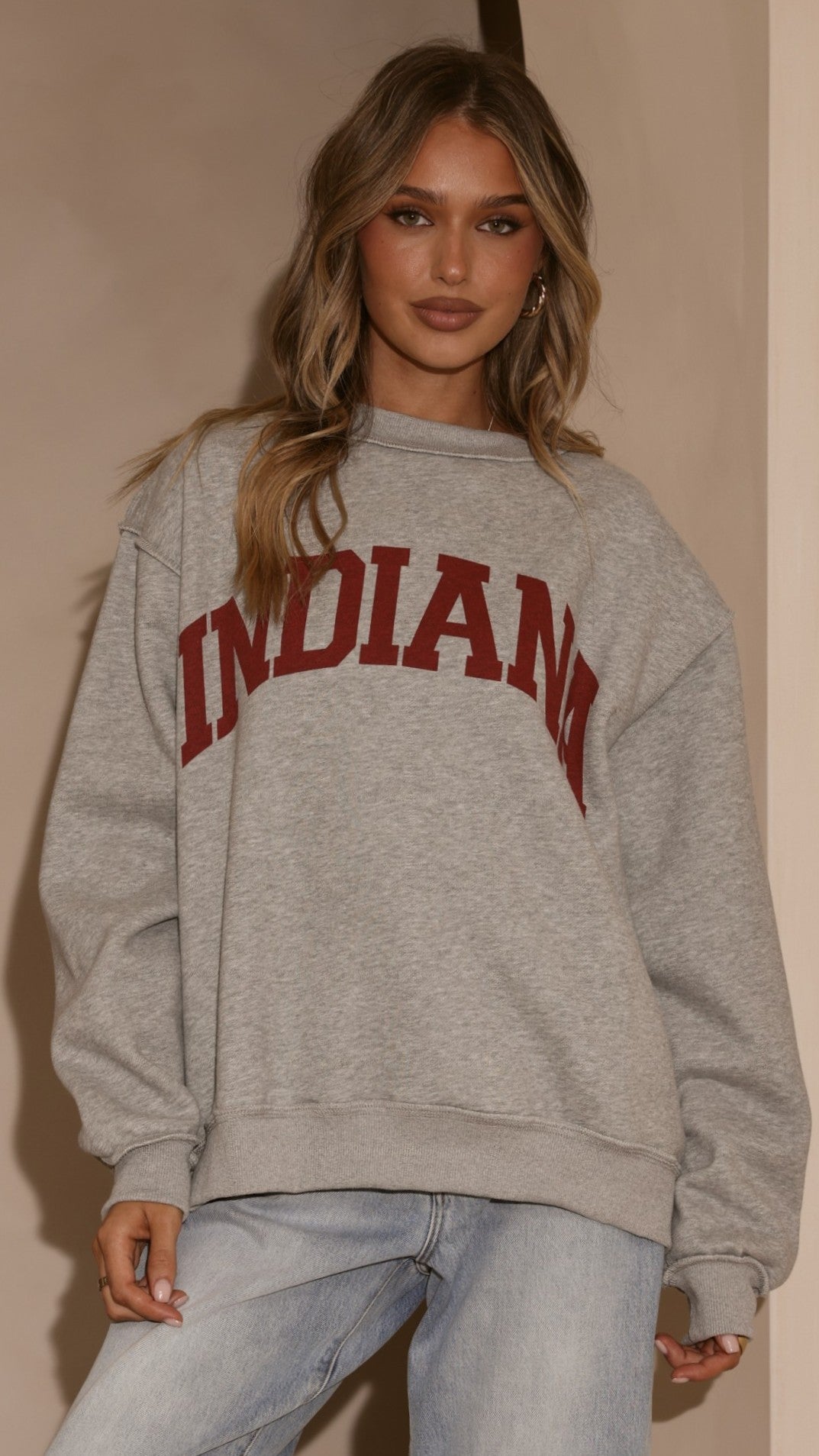 Indiana Crewneck Sweater - Grey - Billy J