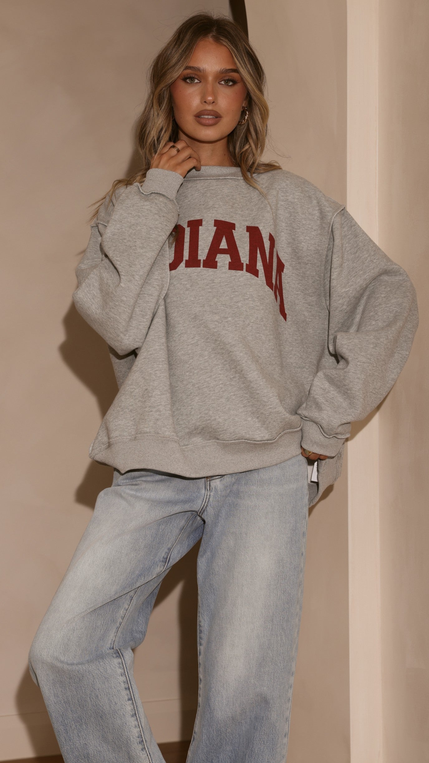 Indiana Crewneck Sweater - Grey - Billy J