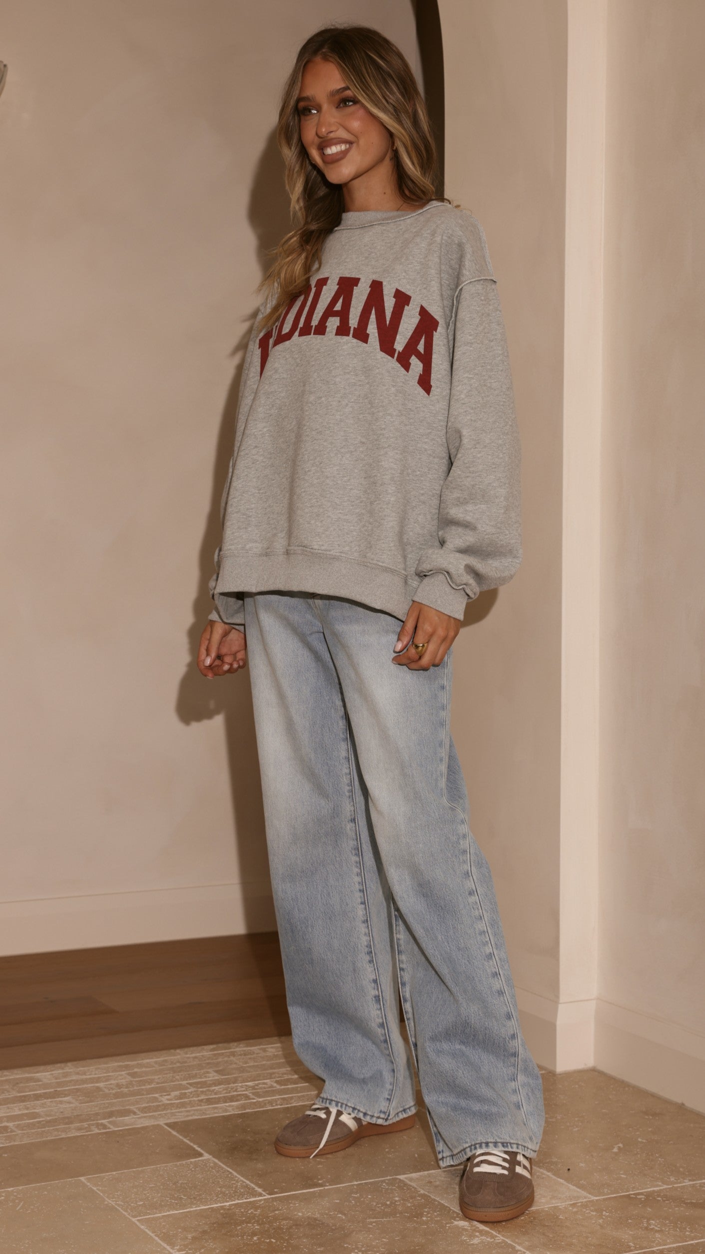 Indiana Crewneck Sweater - Grey - Billy J