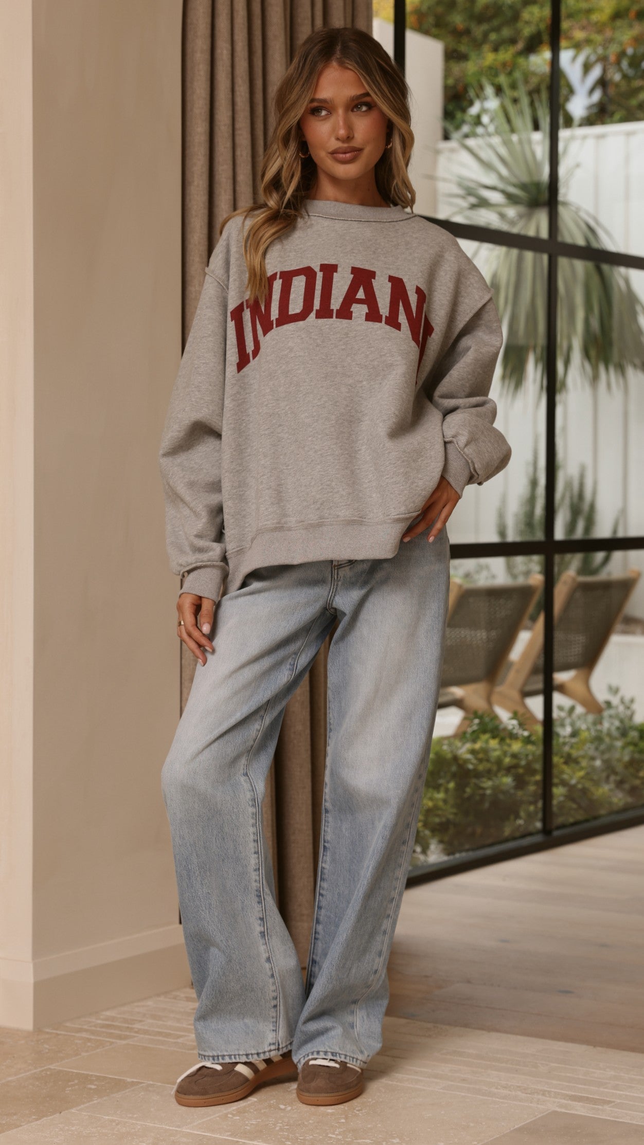 Indiana Crewneck Sweater - Grey - Billy J