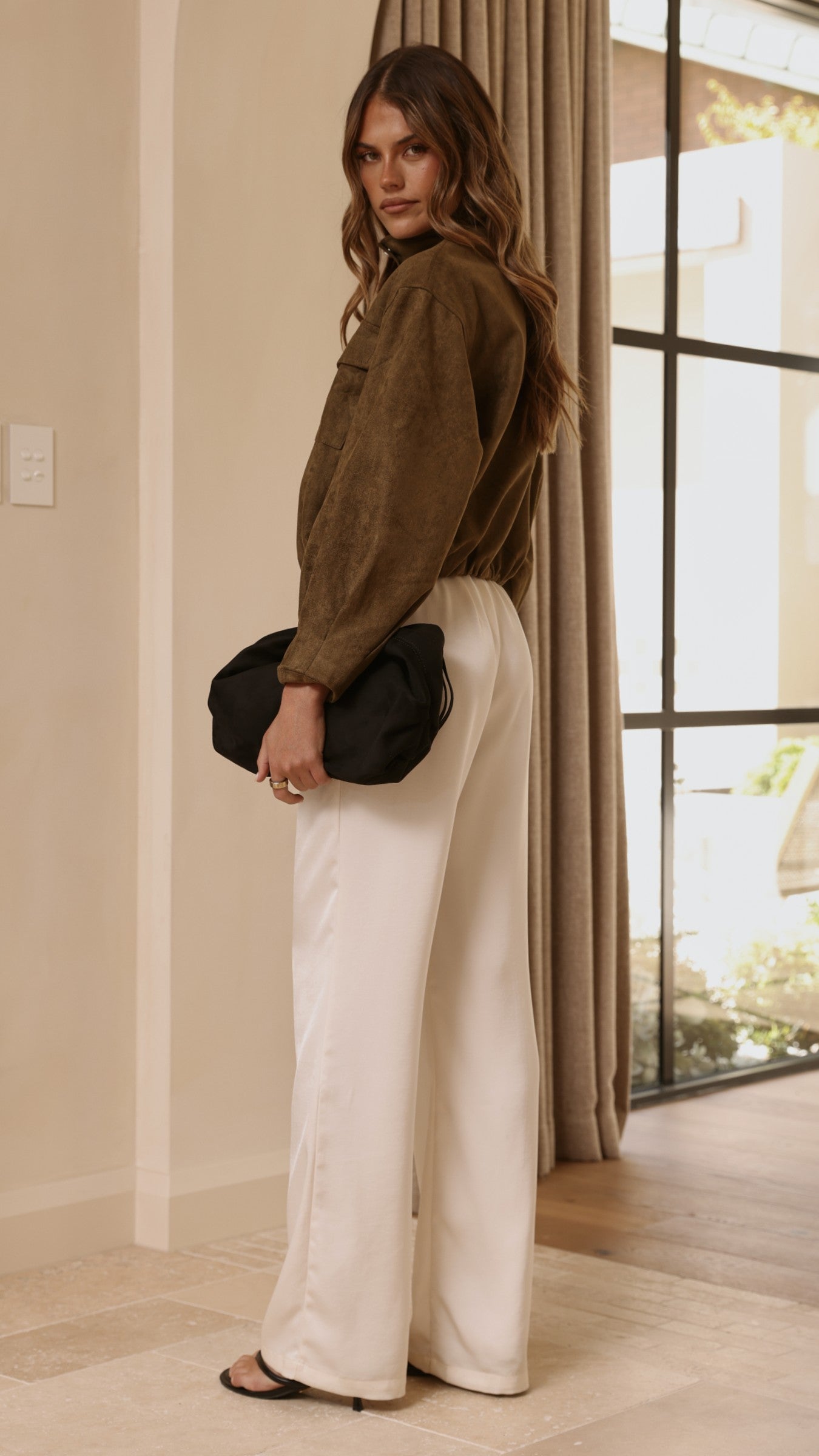 Josh Funnel Neck Jacket - Khaki - Billy J