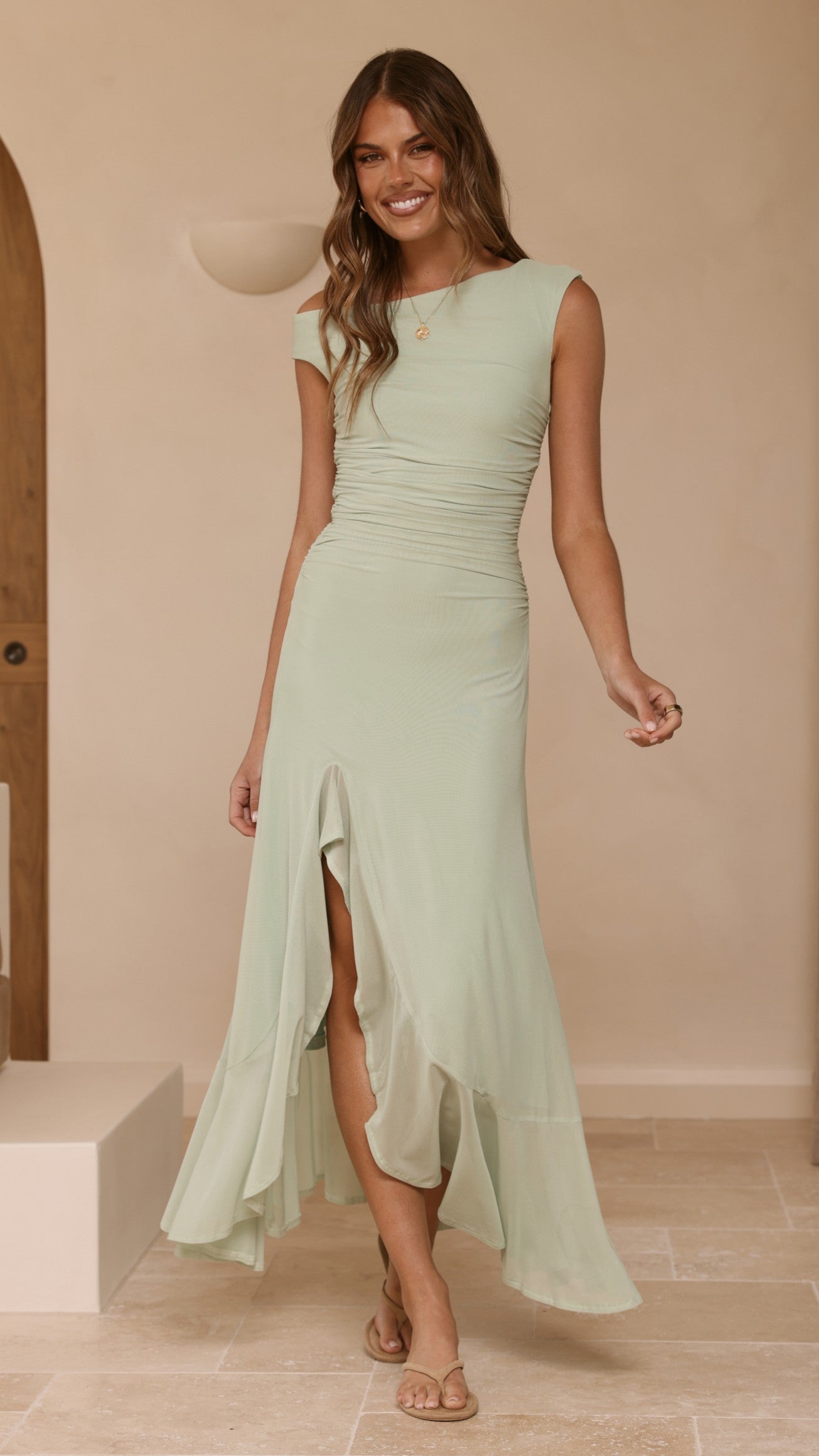 Sareiah Maxi Dress - Sage - Billy J