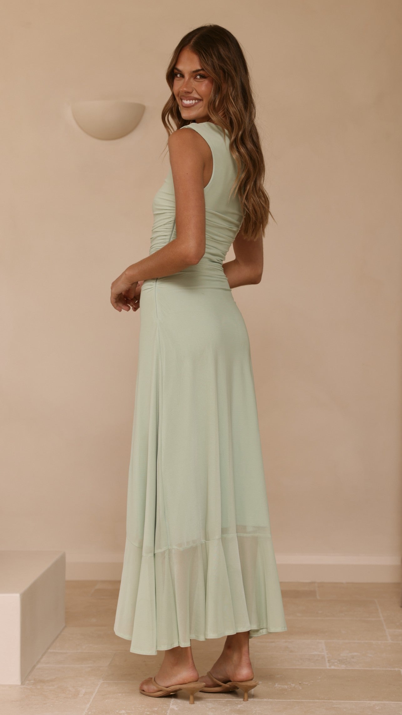 Sareiah Maxi Dress - Sage - Billy J