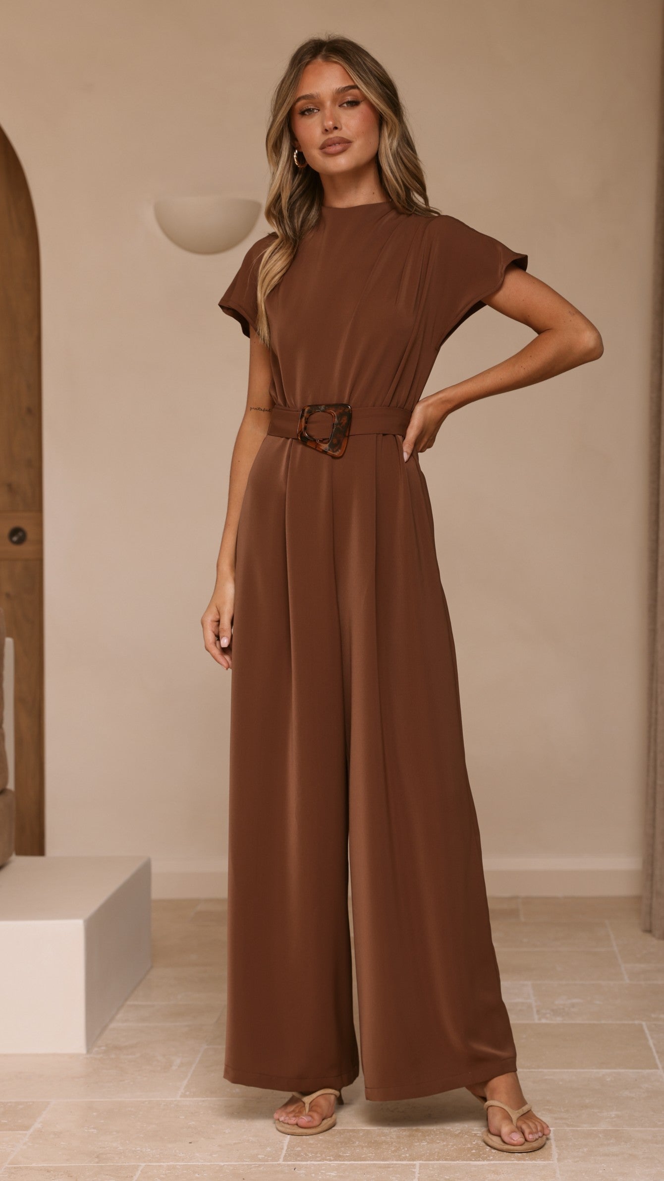 Demitra Jumpsuit - Brown - Billy J