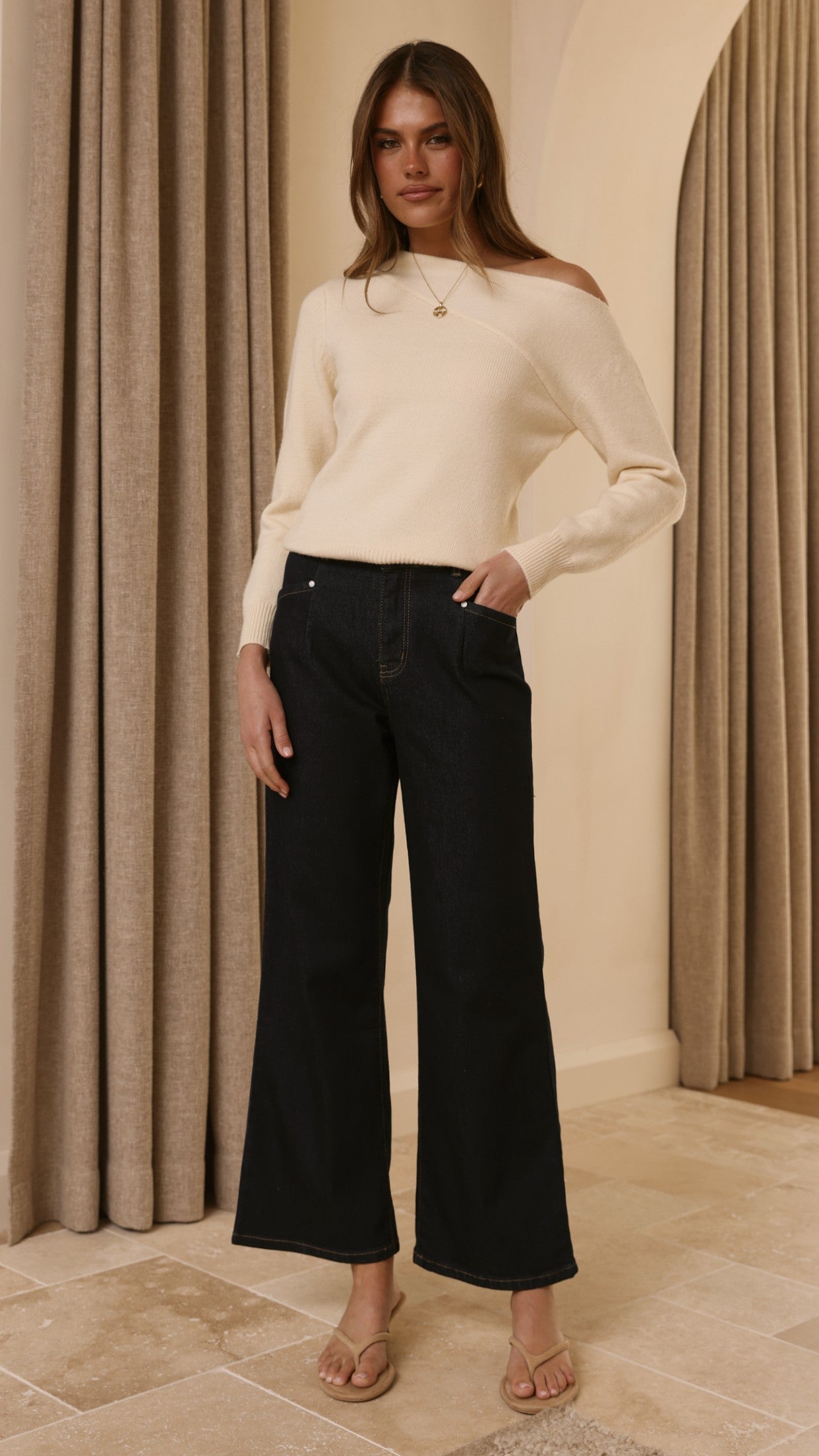 Zayleigh Straight Leg Jeans - Dark Denim - Billy J