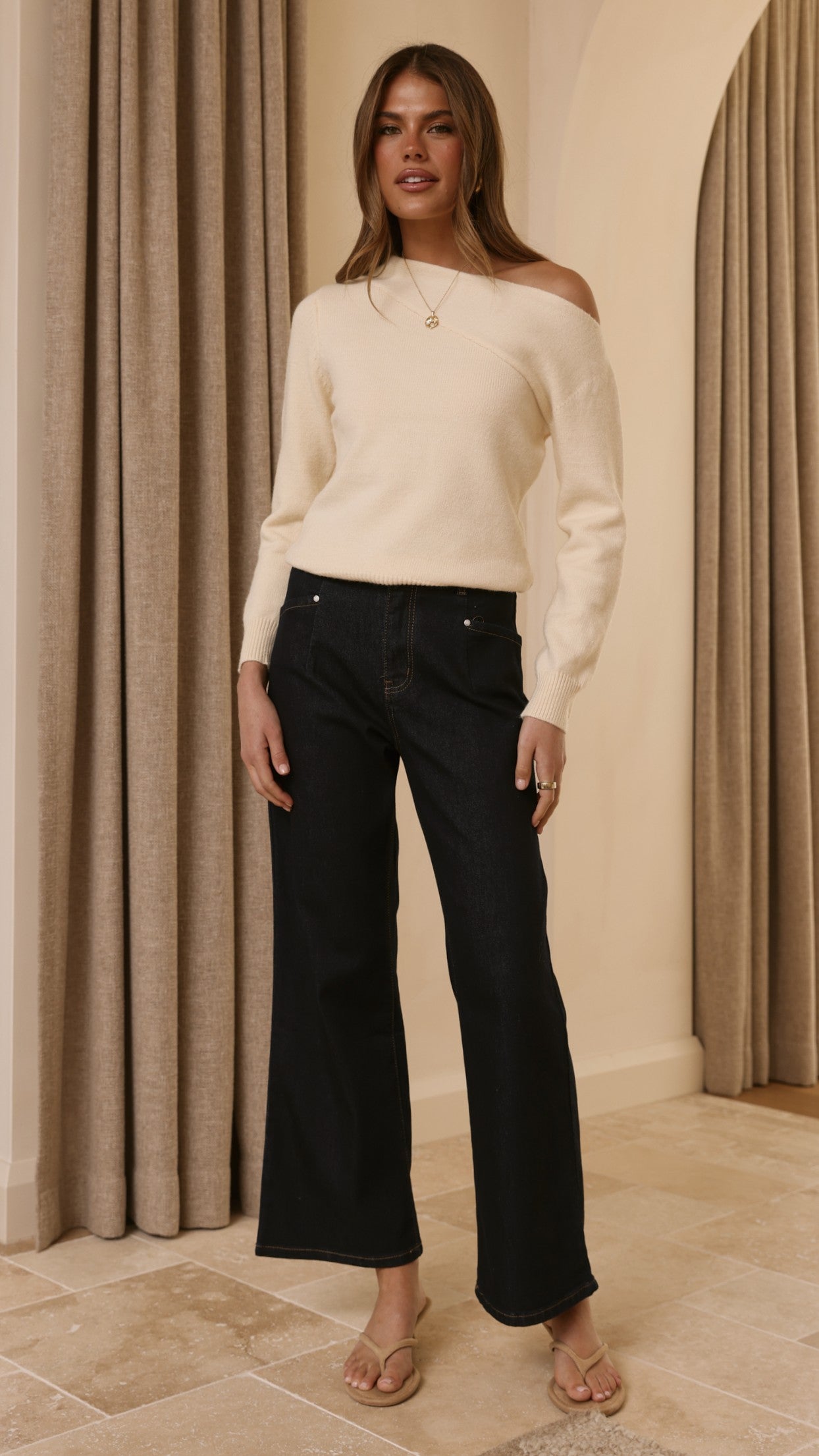 Zayleigh Straight Leg Jeans - Dark Denim - Billy J