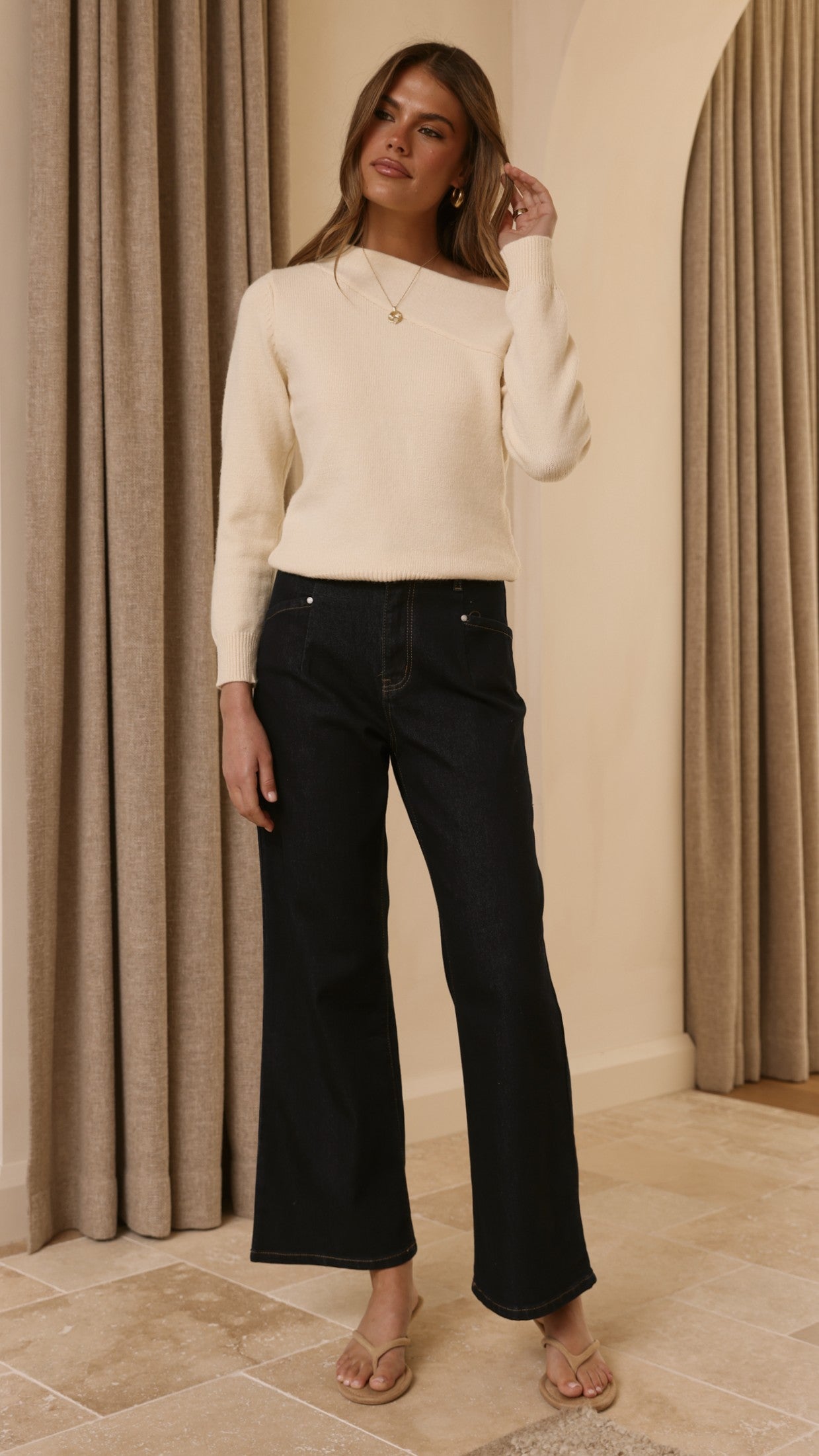 Zayleigh Straight Leg Jeans - Dark Denim - Billy J