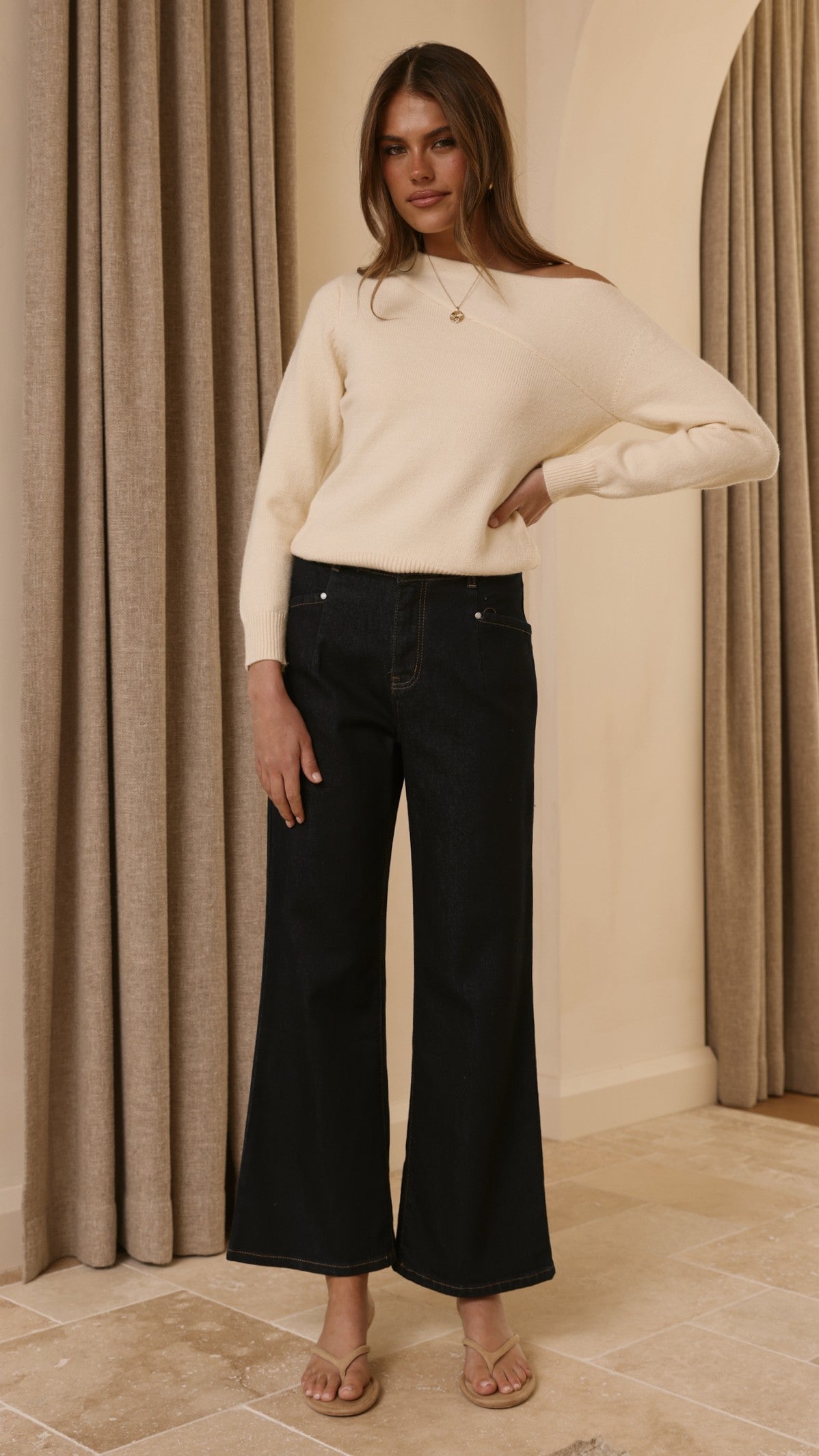 Zayleigh Straight Leg Jeans - Dark Denim - Billy J