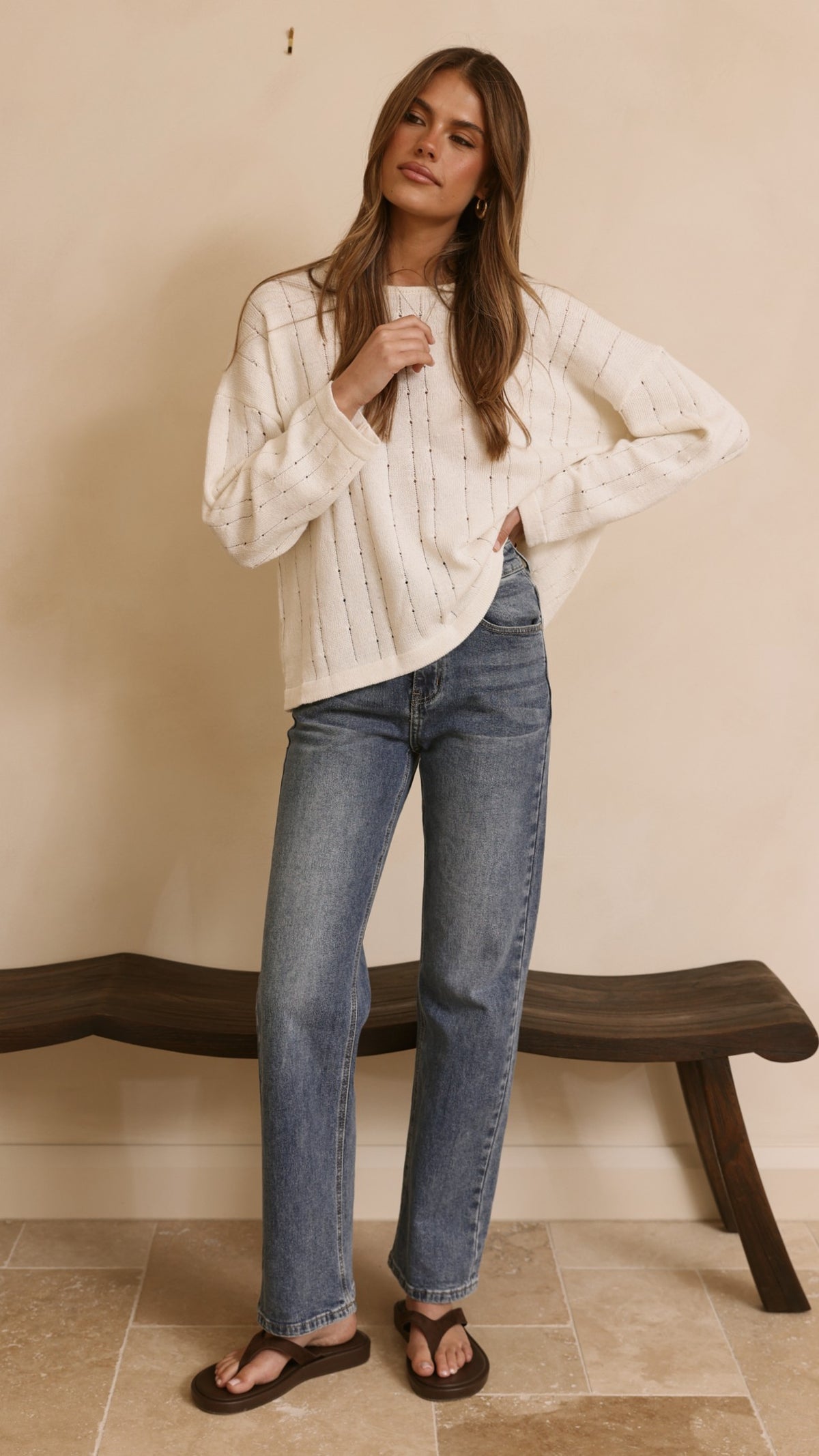 Zana Straight Leg Jeans - Mid Blue - Billy J