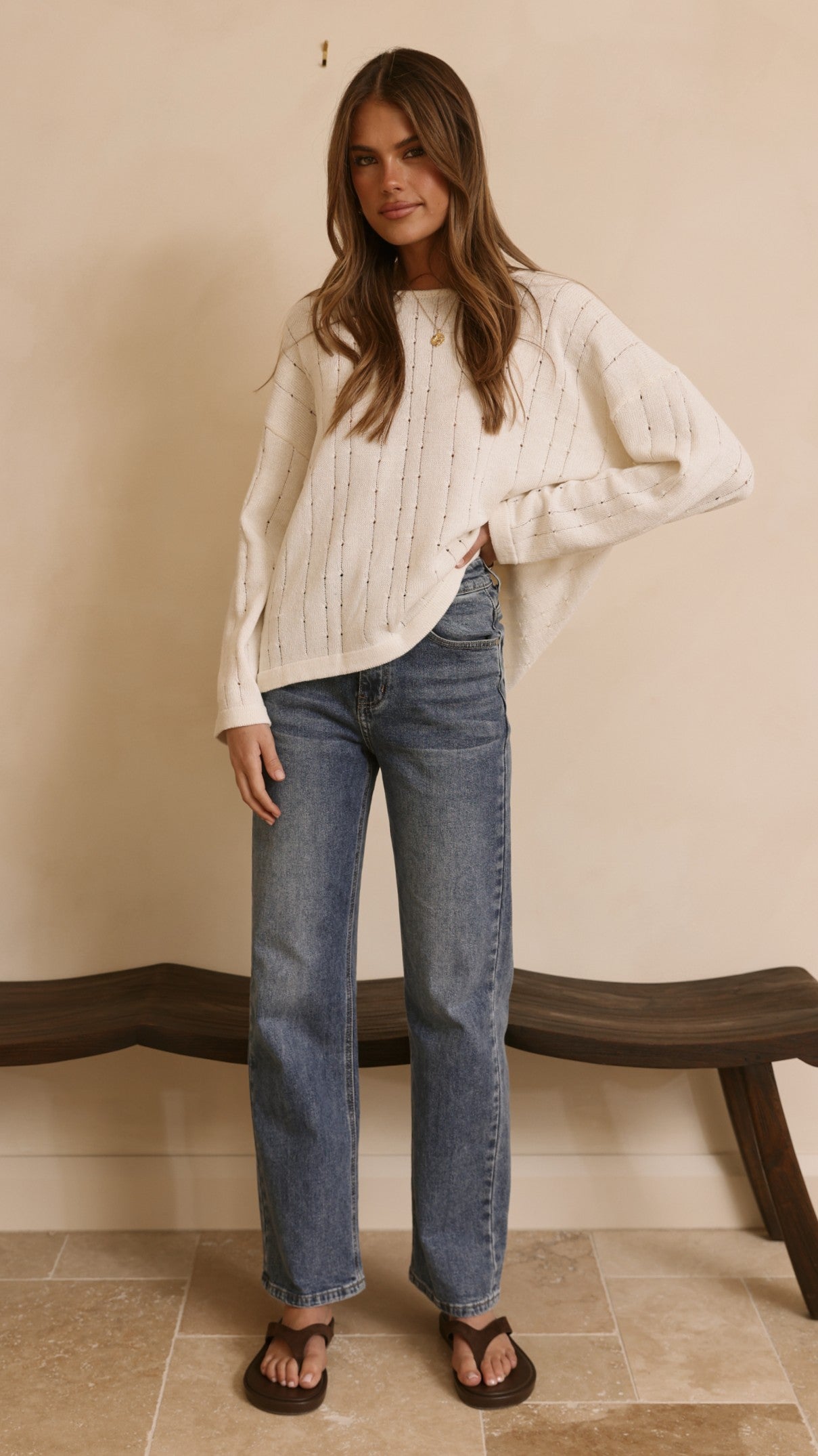 Zana Straight Leg Jeans - Mid Blue - Billy J