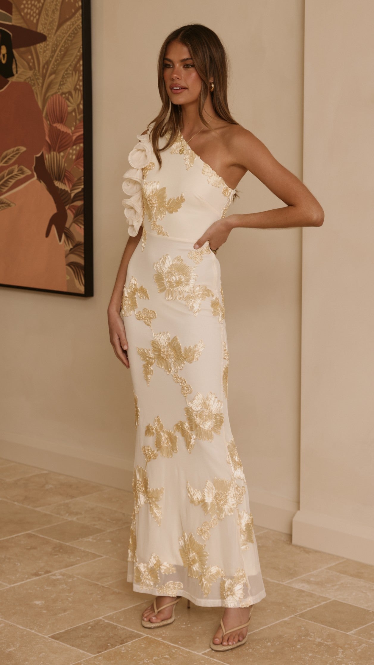 Darlee Maxi Dress - Yellow Floral - Billy J