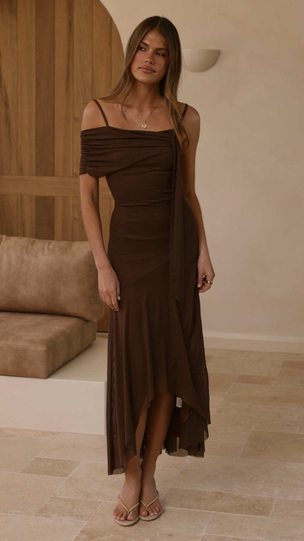 Lucy Maxi Dress - Brown - Billy J