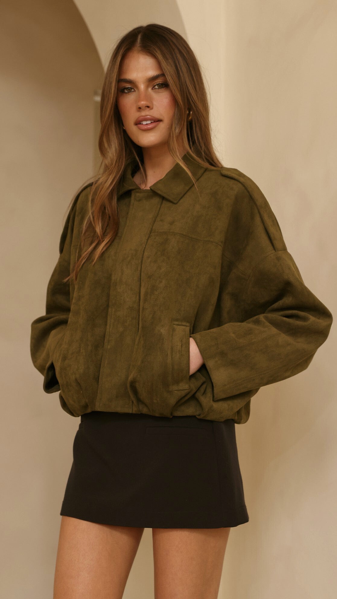 Leela Bomber Jacket - Khaki - Billy J