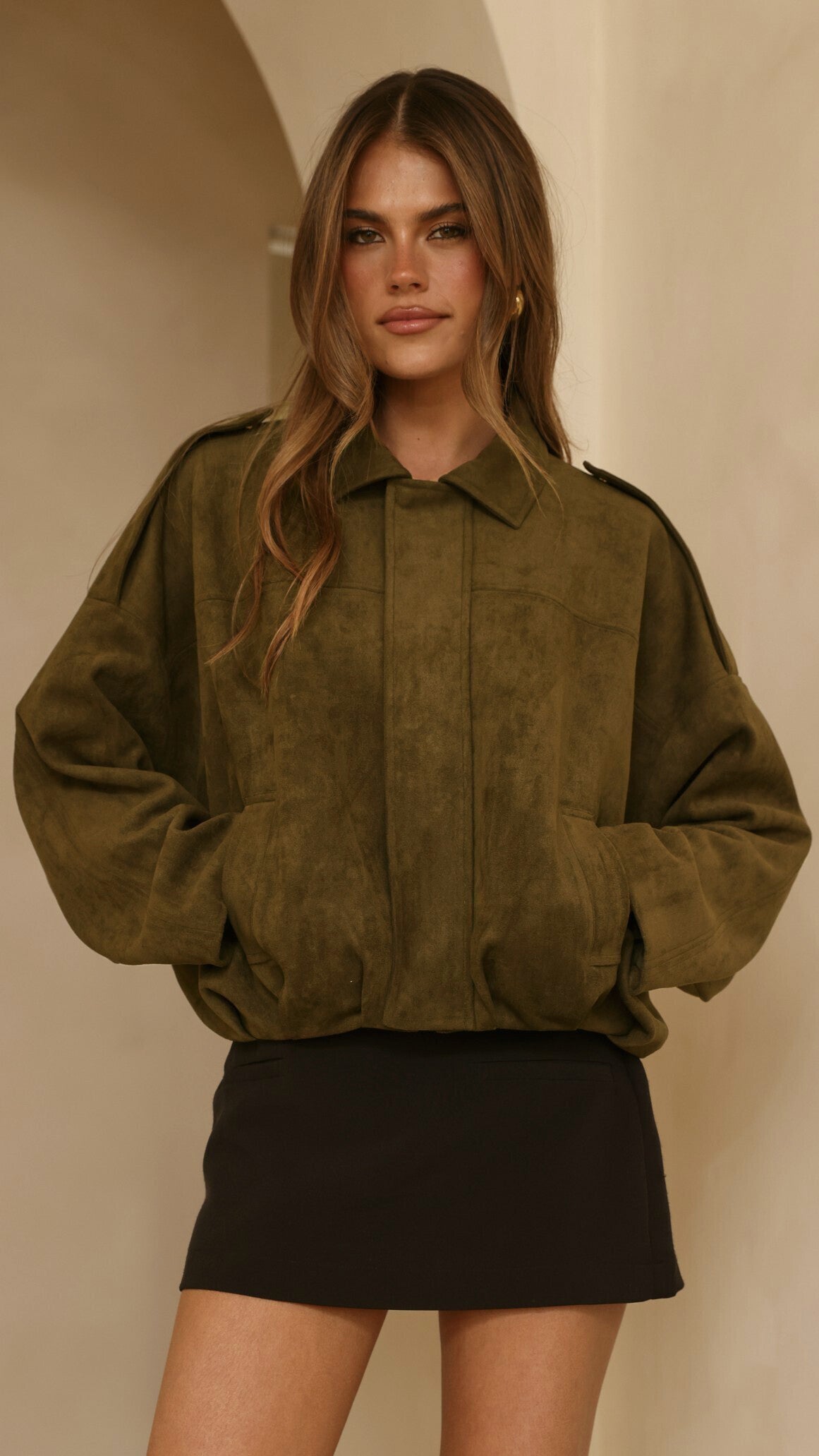 Leela Bomber Jacket - Khaki - Billy J