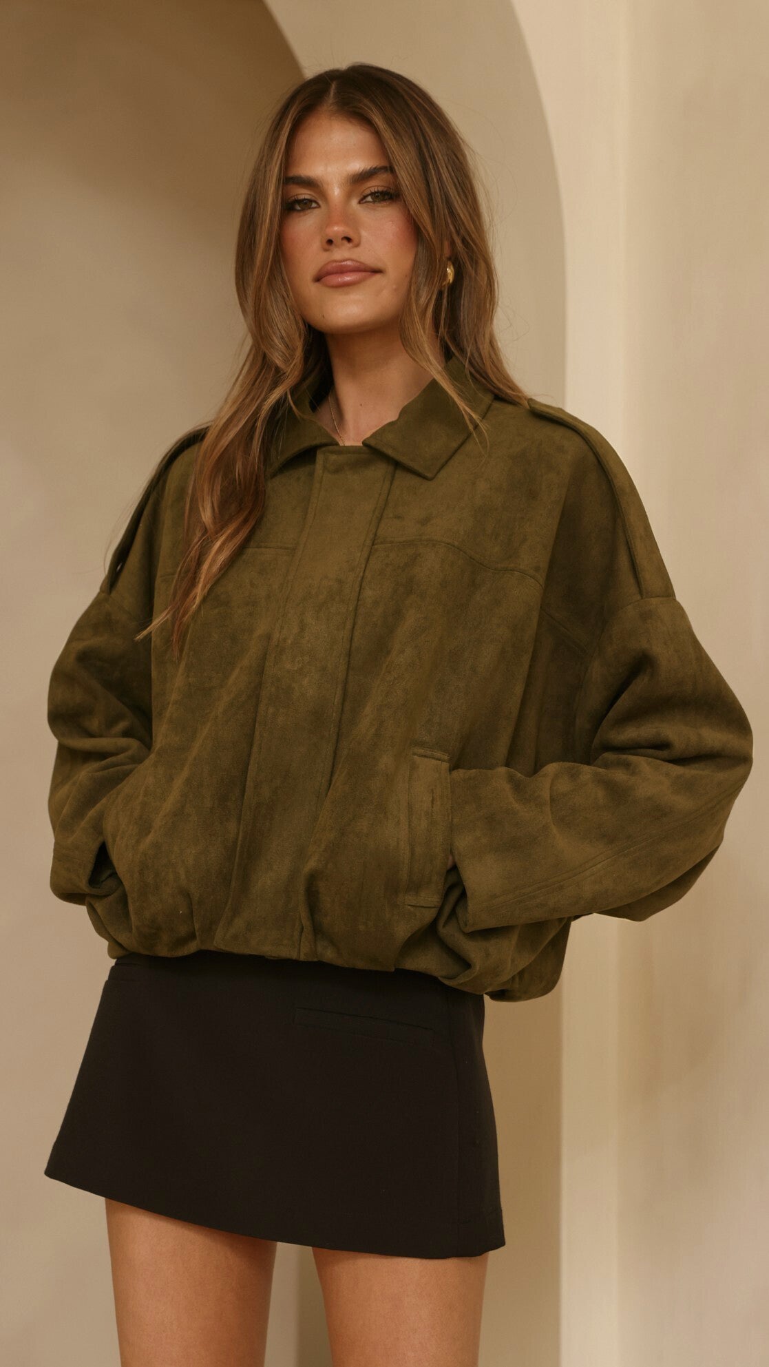 Leela Bomber Jacket - Khaki - Billy J