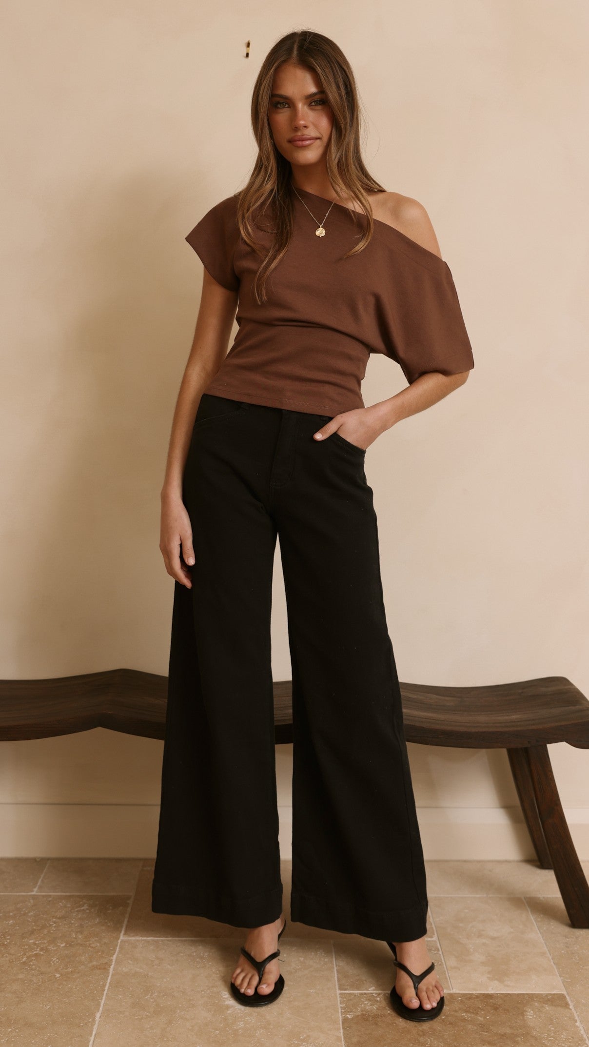 Zandra Wide Leg Jeans - Black - Billy J