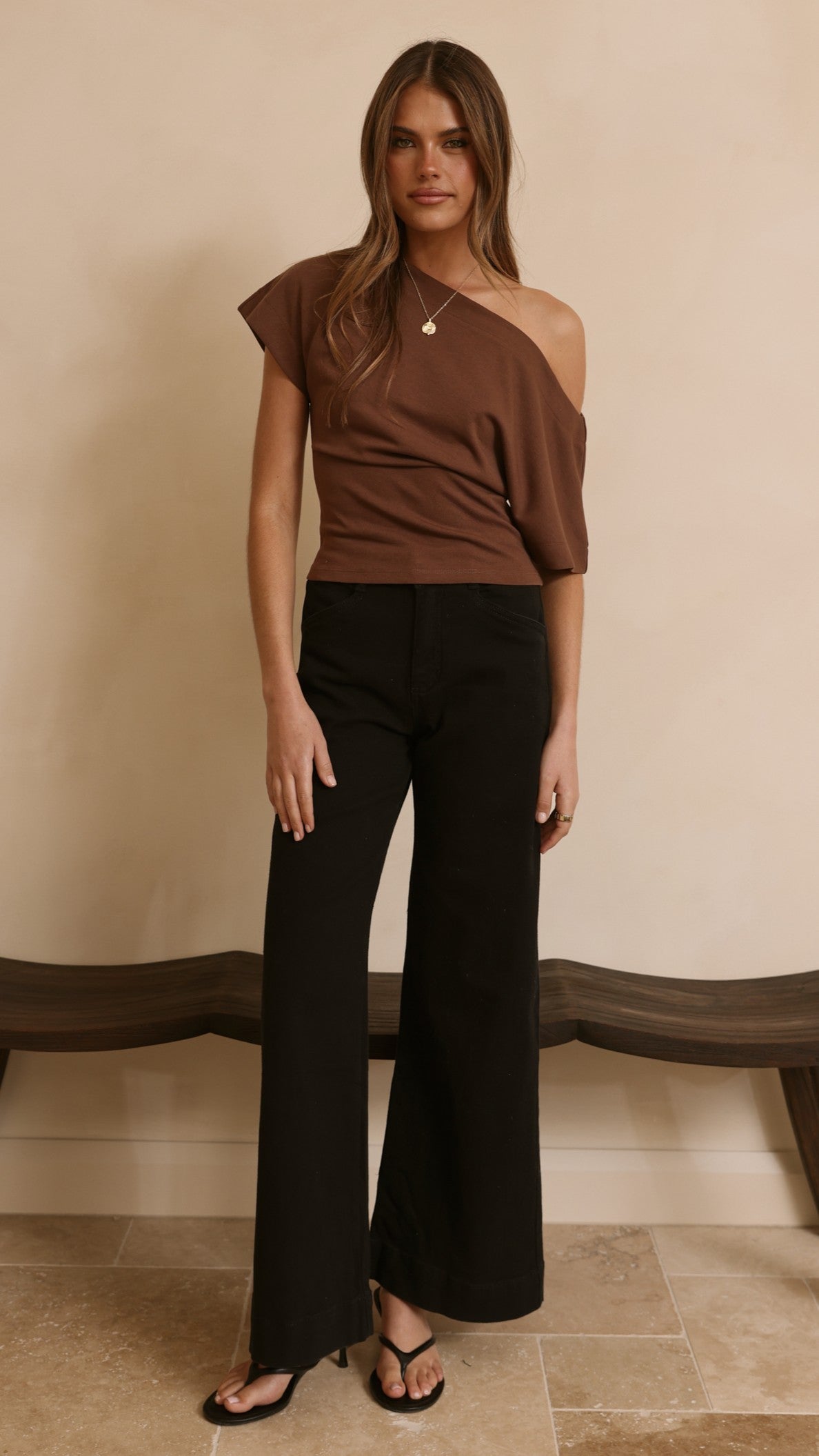 Zandra Wide Leg Jeans - Black - Billy J