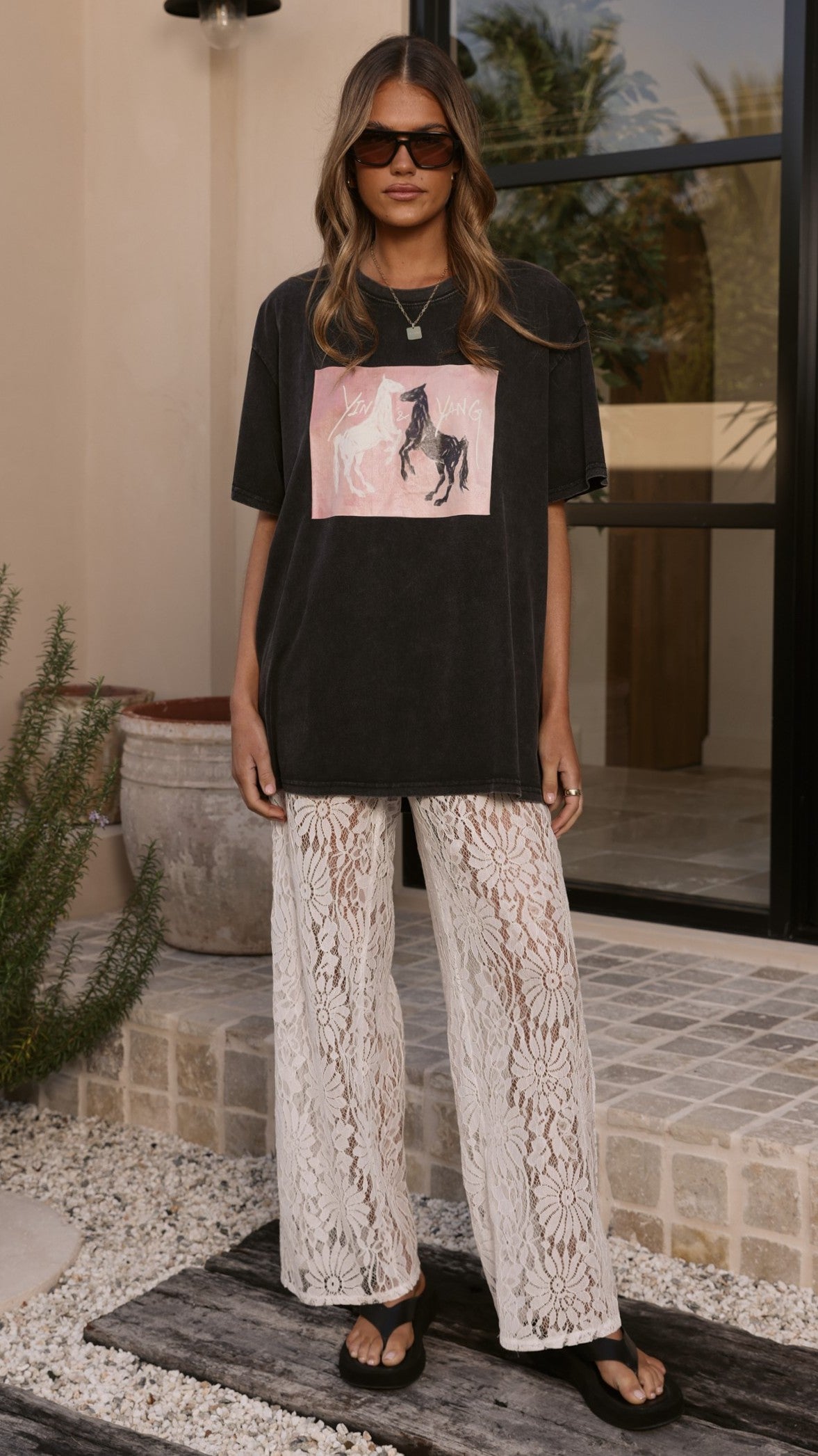 Avery Oversized Tee - Washed Black - Billy J